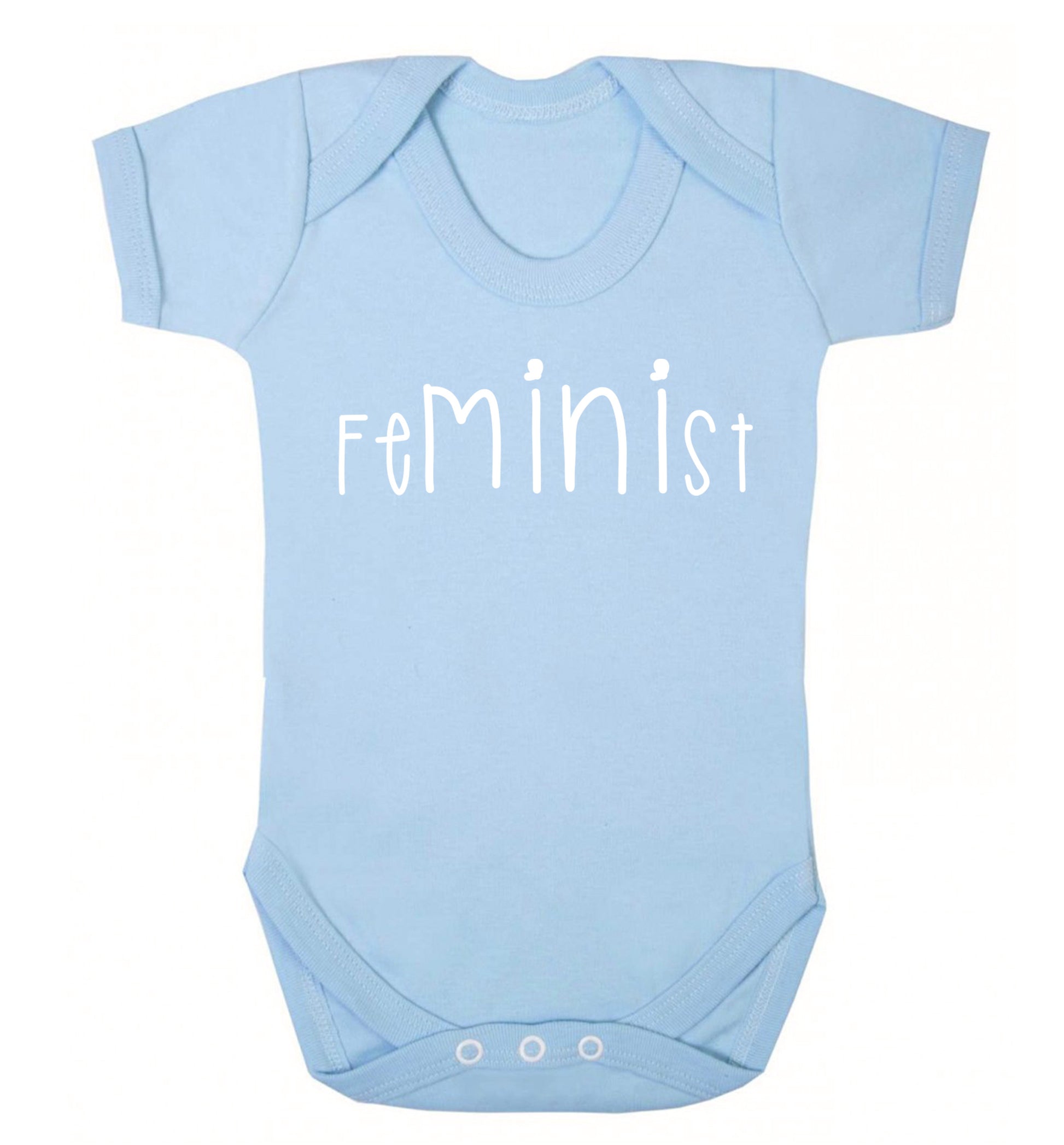 FeMINIst Baby Vest pale blue 18-24 months