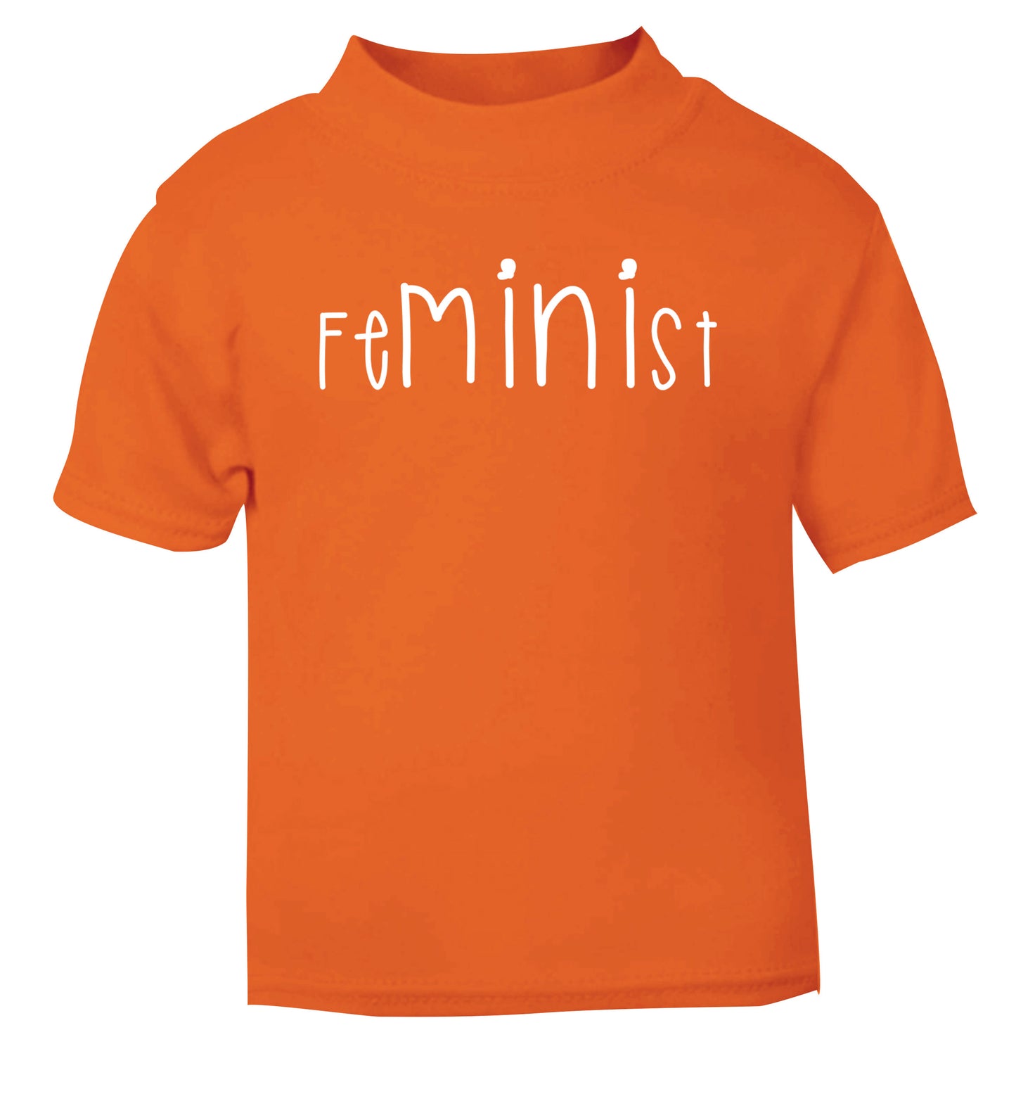 FeMINIst orange Baby Toddler Tshirt 2 Years