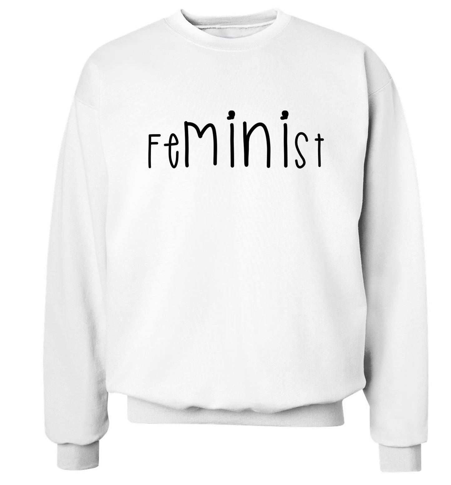 FeMINIst Adult's unisex white Sweater 2XL