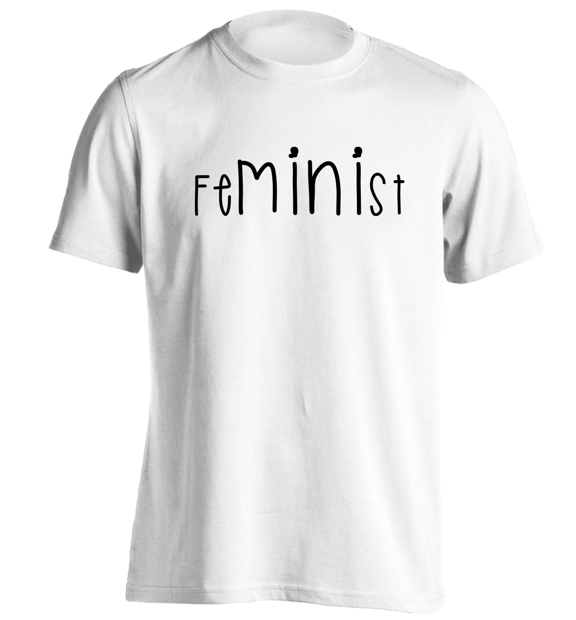 FeMINIst adults unisex white Tshirt 2XL
