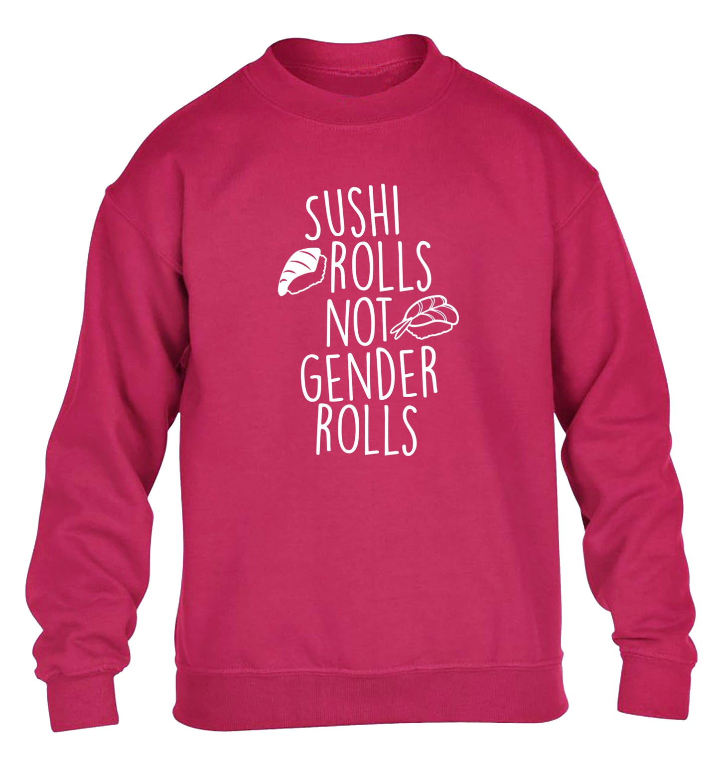 Sushi rolls not gender rolls children's pink sweater 12-14 Years