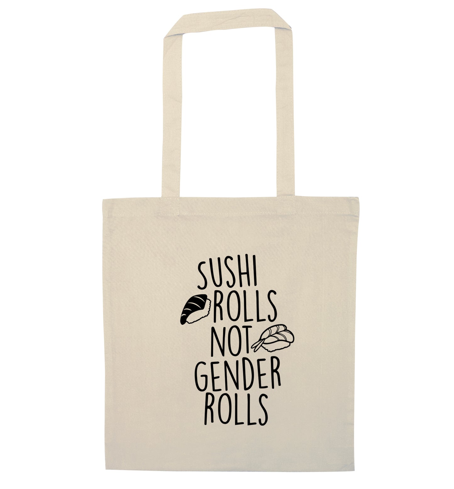 Sushi rolls not gender rolls natural tote bag