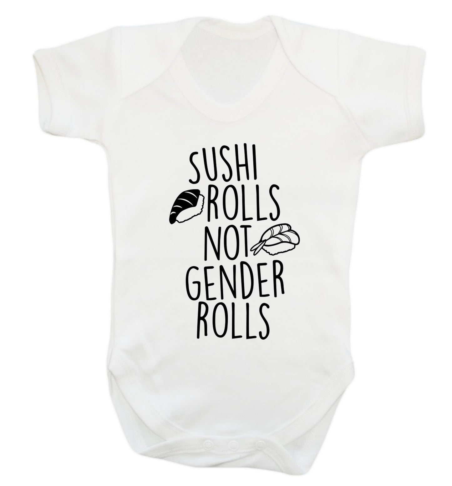 Sushi rolls not gender rolls Baby Vest white 18-24 months