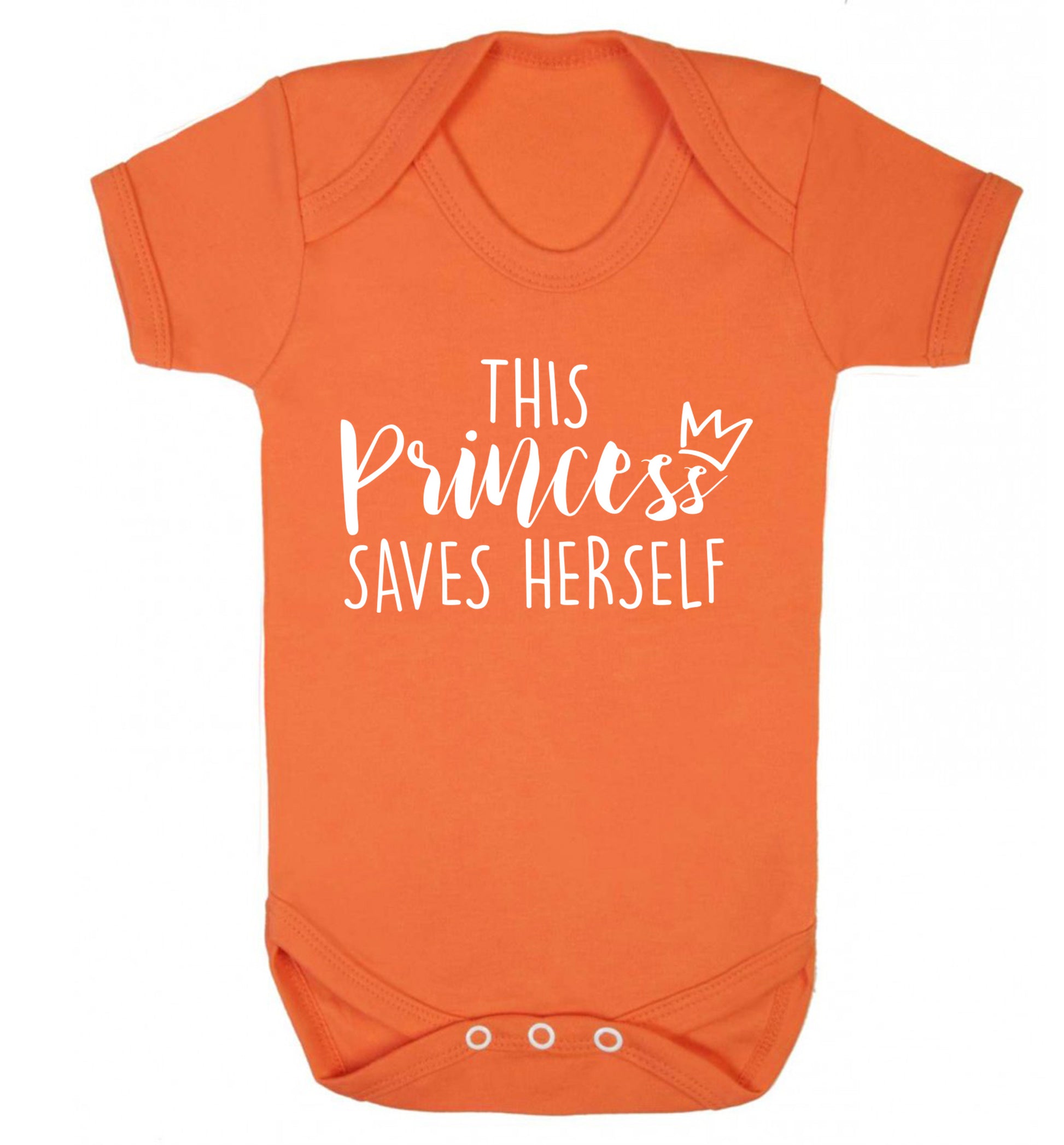 This princess saves herself Baby Vest orange 18-24 months
