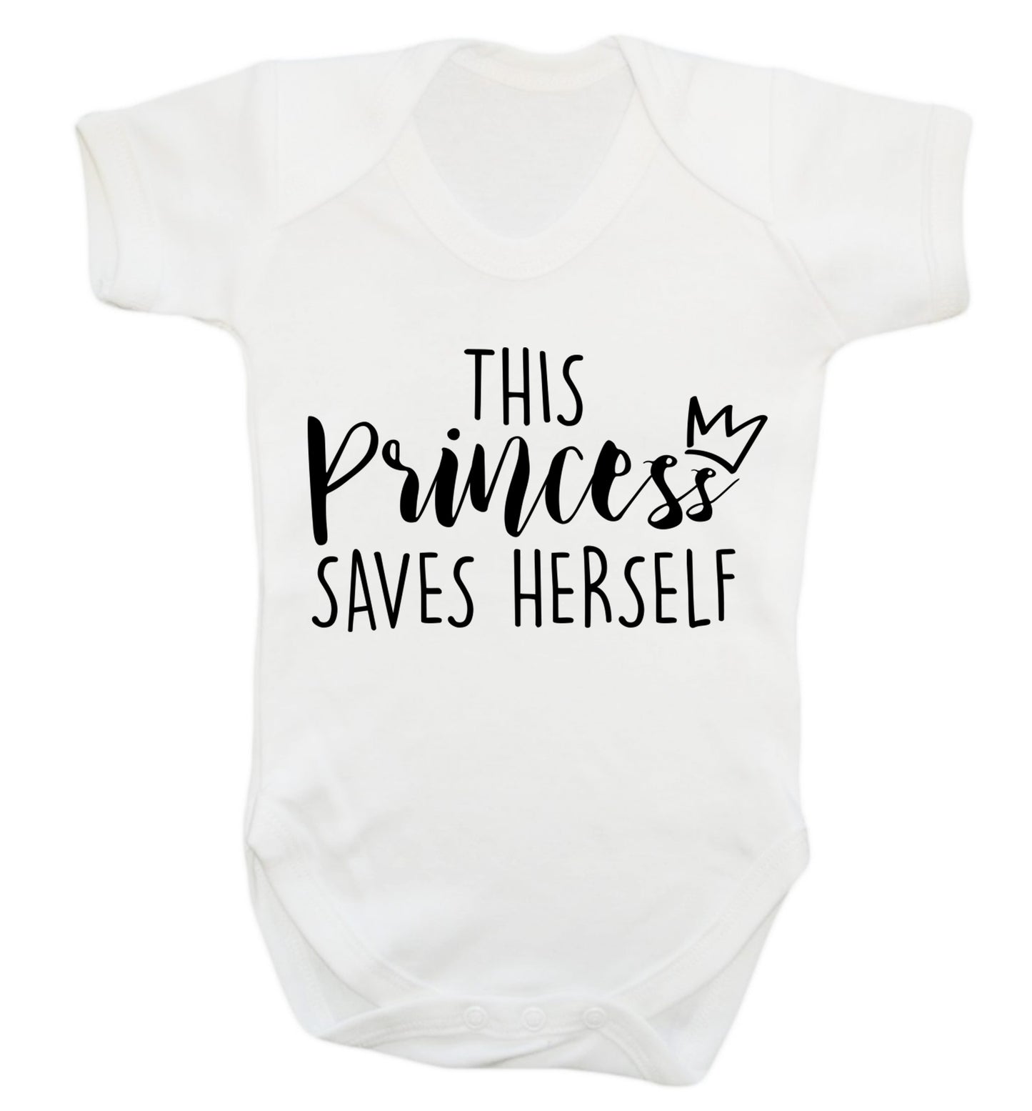 This princess saves herself Baby Vest white 18-24 months