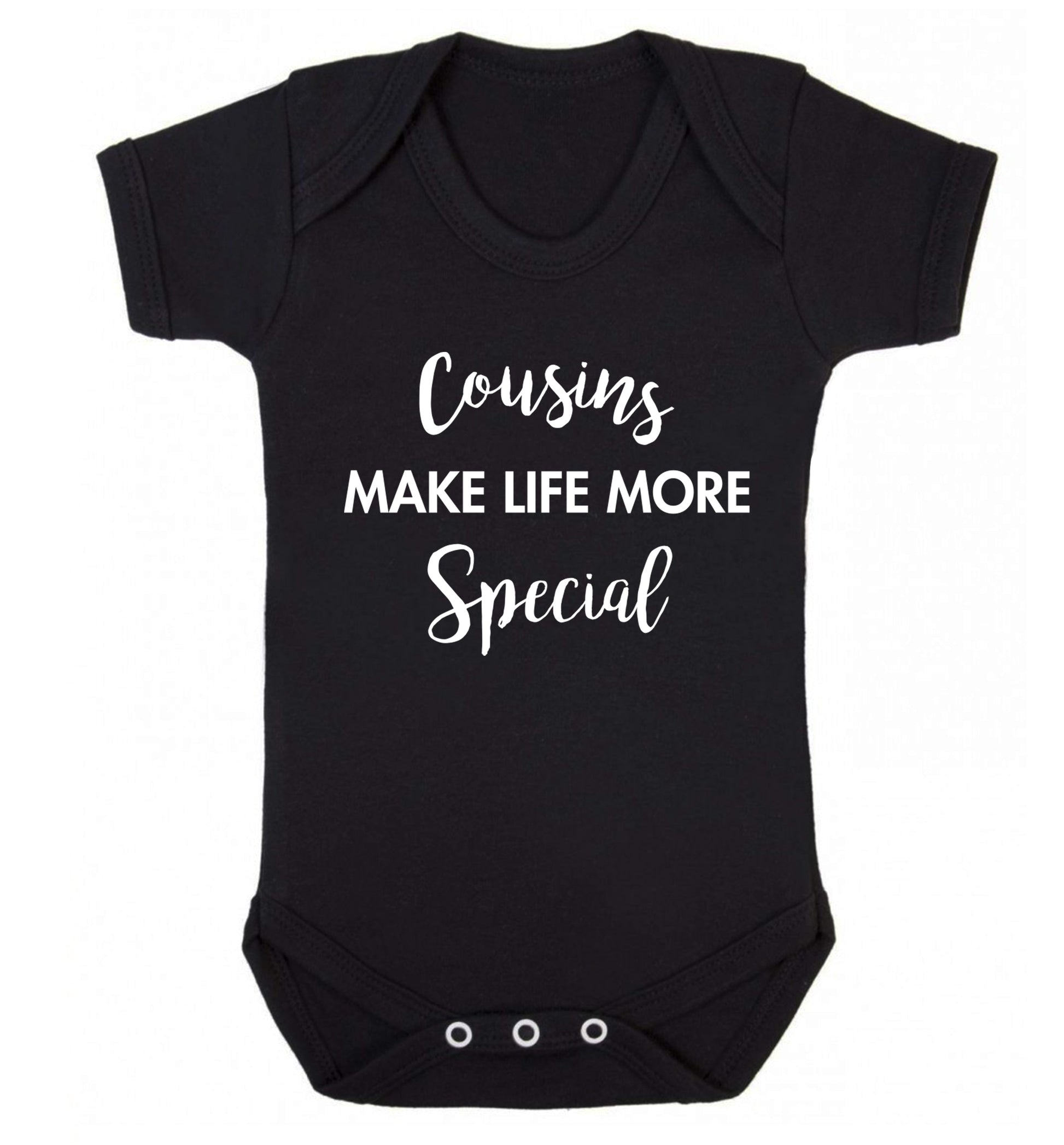 Cousins make life more special Baby Vest black 18-24 months