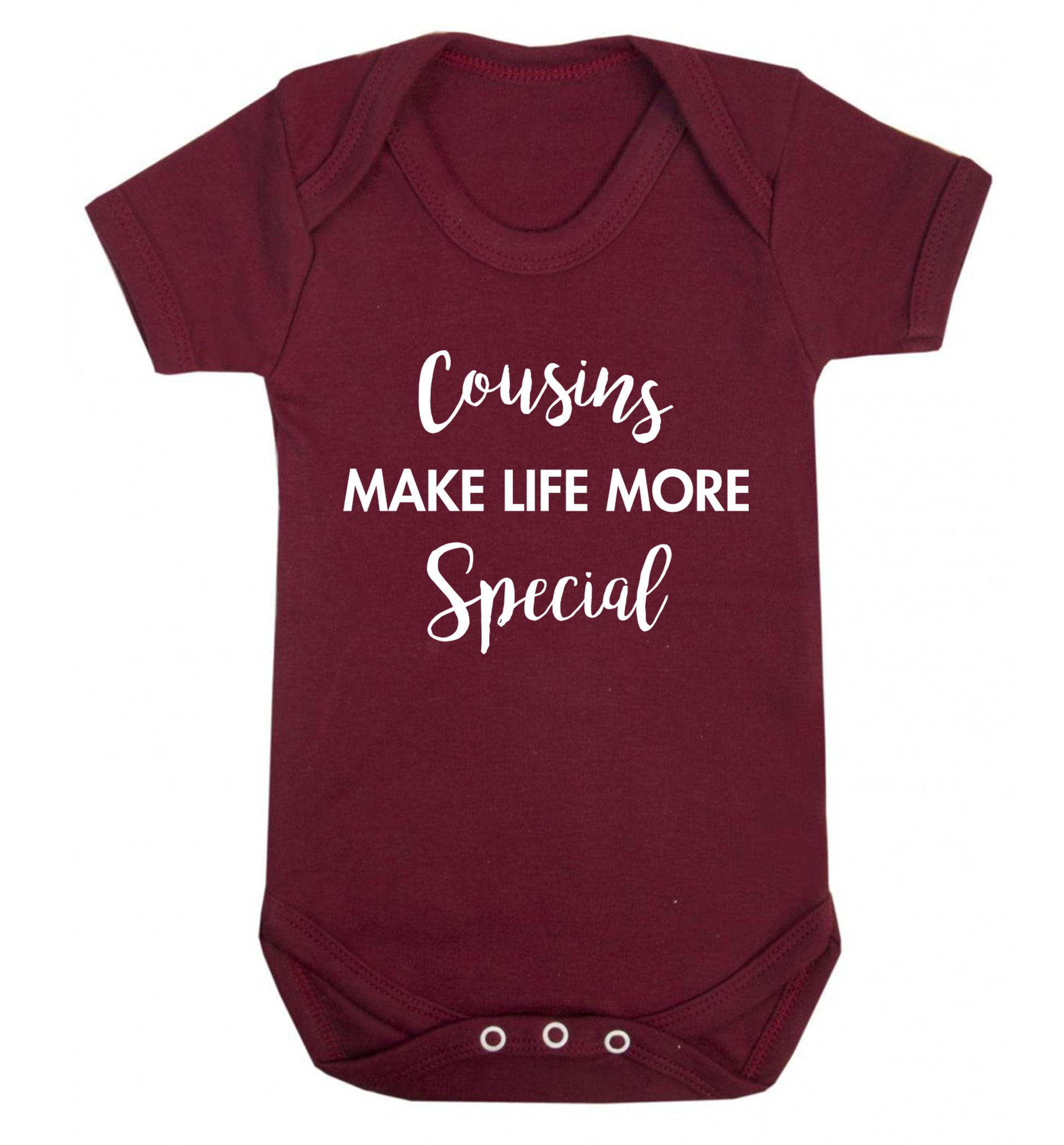 Cousins make life more special Baby Vest maroon 18-24 months