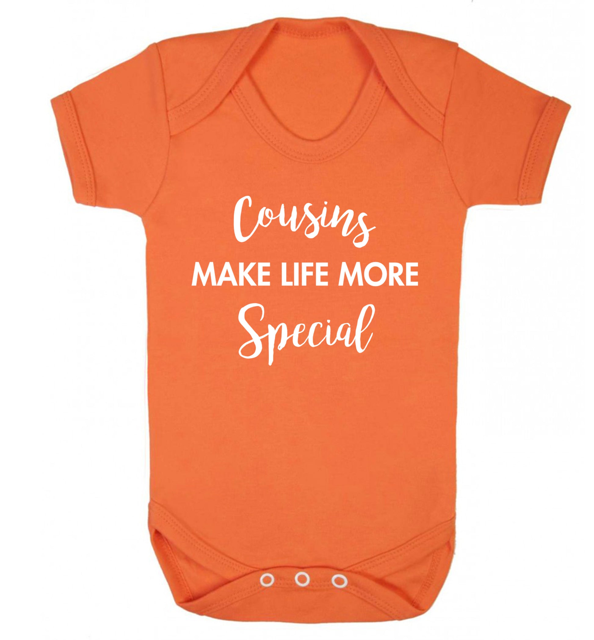 Cousins make life more special Baby Vest orange 18-24 months