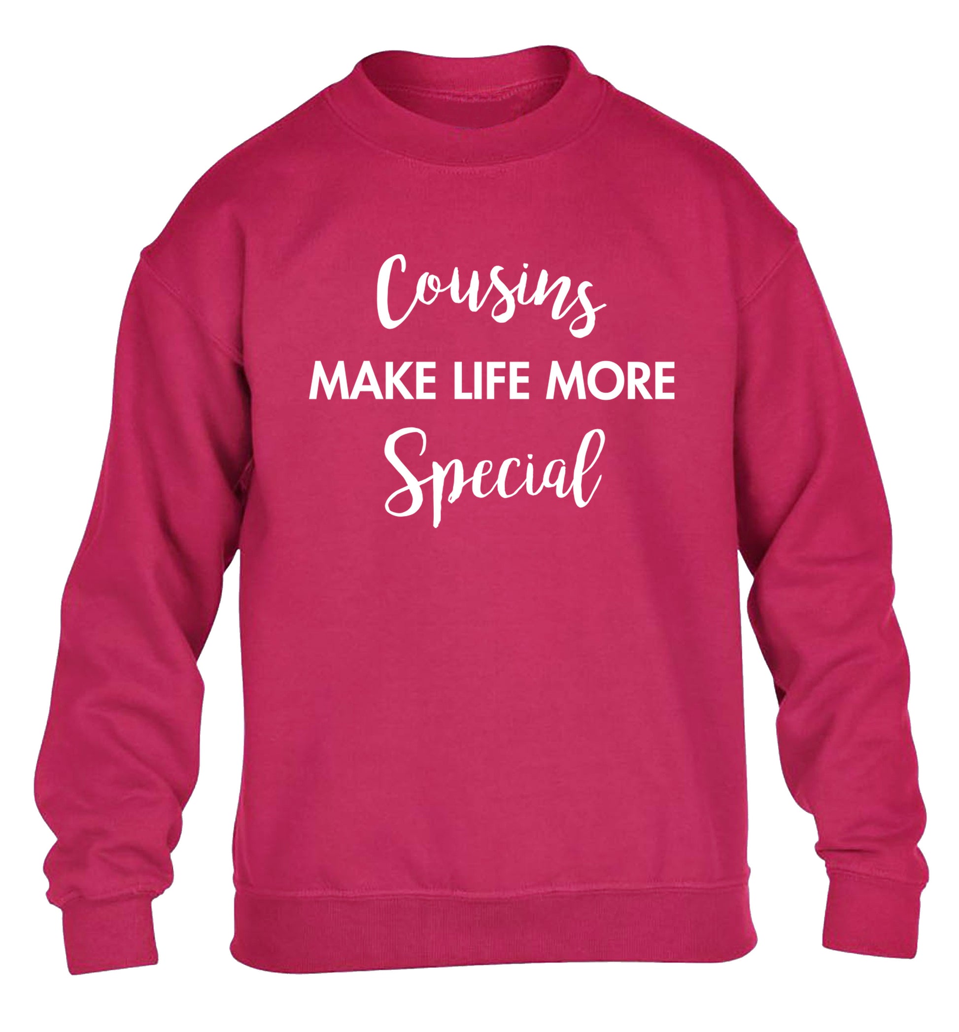 Cousins make life more special children's pink sweater 12-14 Years