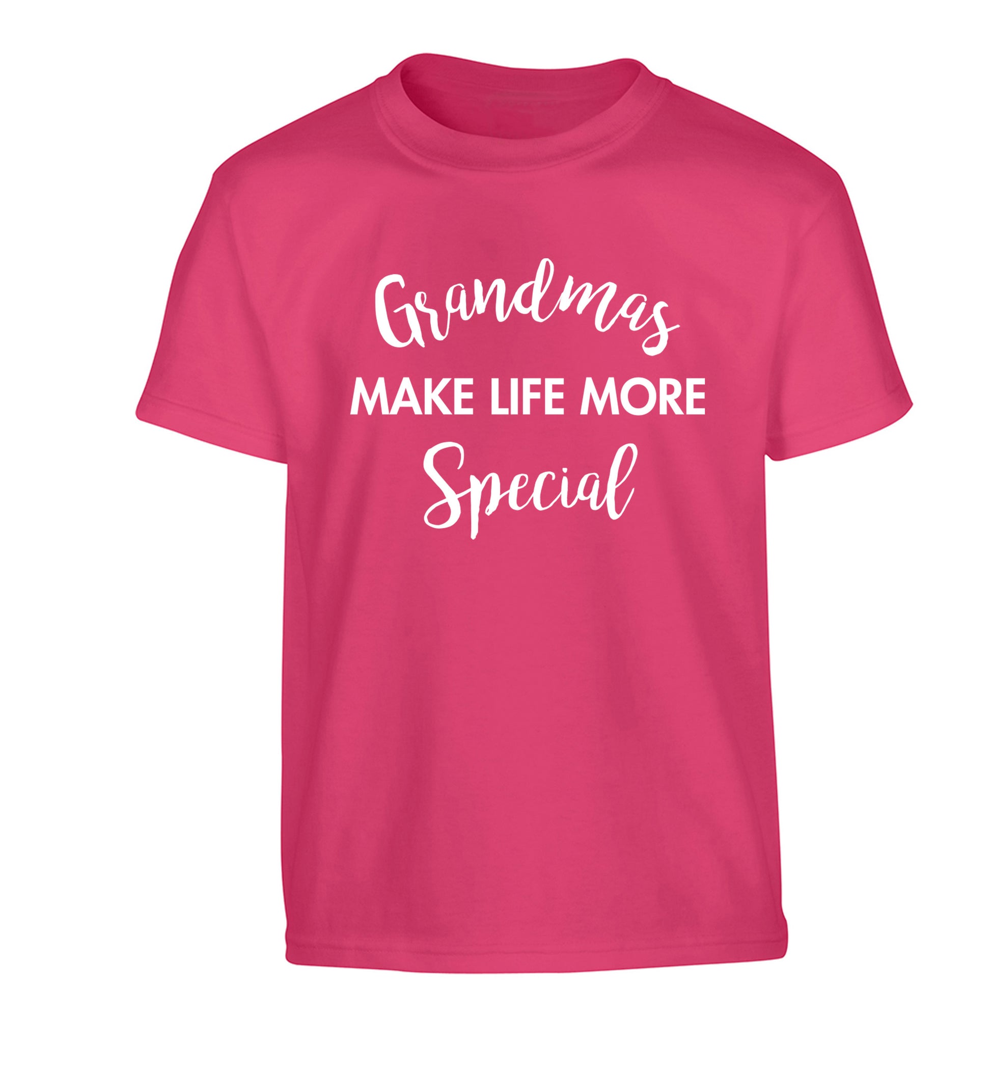 Grandmas make life more special Children's pink Tshirt 12-14 Years