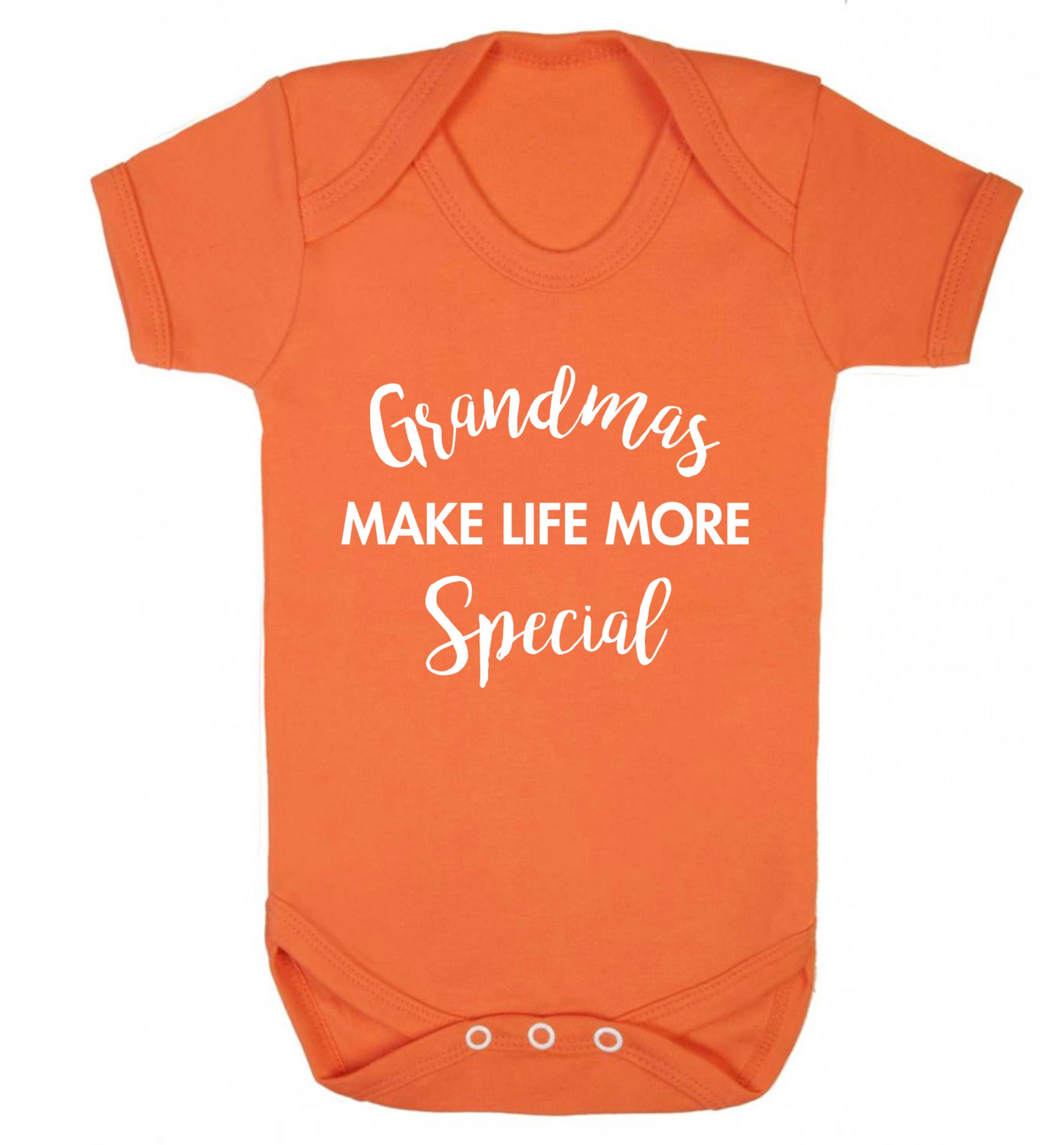 Grandmas make life more special Baby Vest orange 18-24 months
