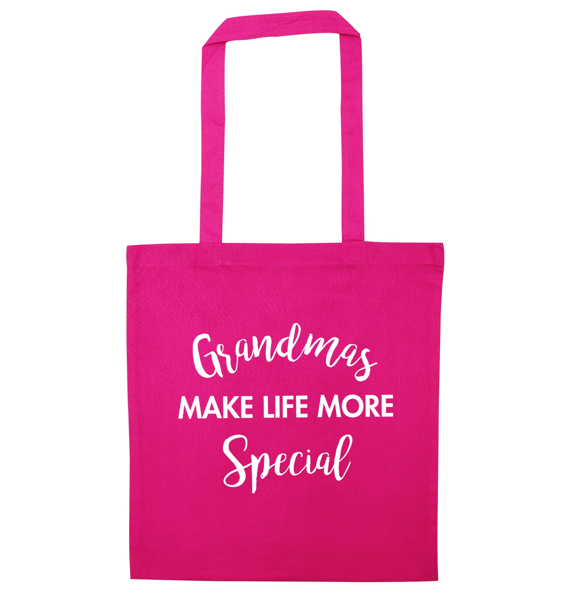 Grandmas make life more special pink tote bag