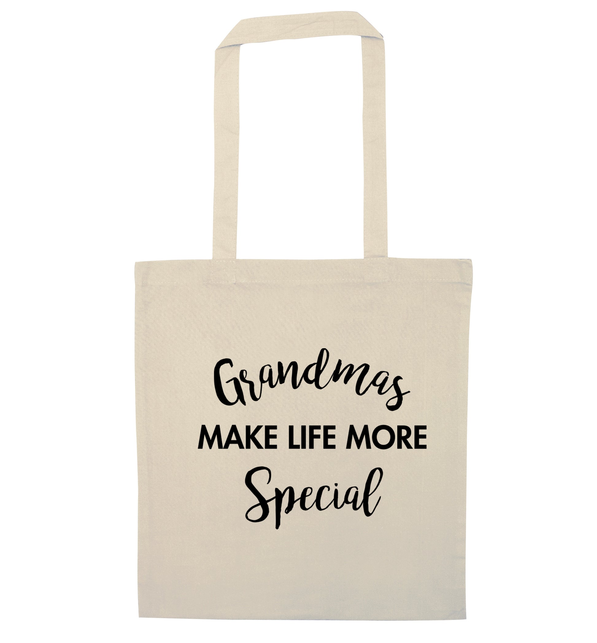 Grandmas make life more special natural tote bag