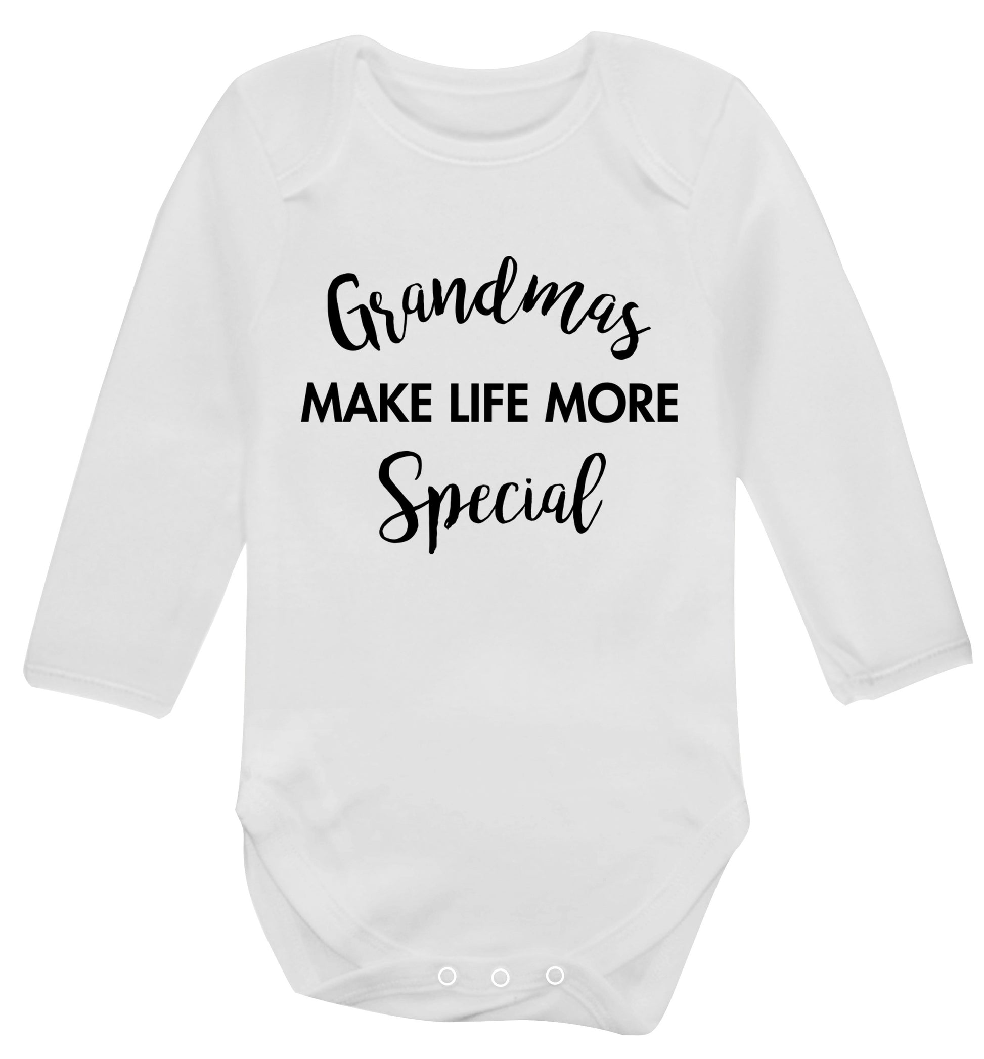 Grandmas make life more special Baby Vest long sleeved white 6-12 months