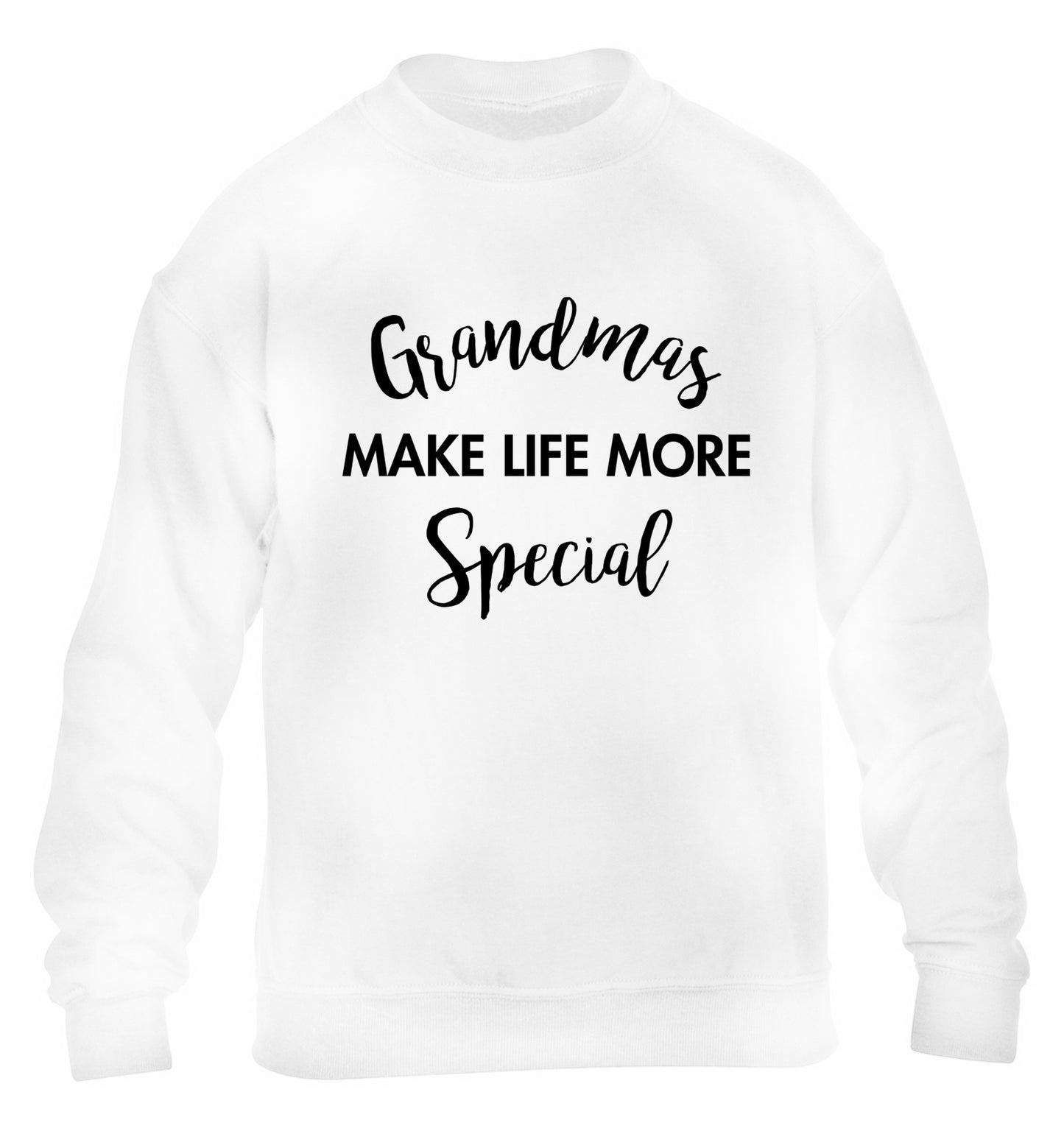 Grandmas make life more special children's white sweater 12-14 Years
