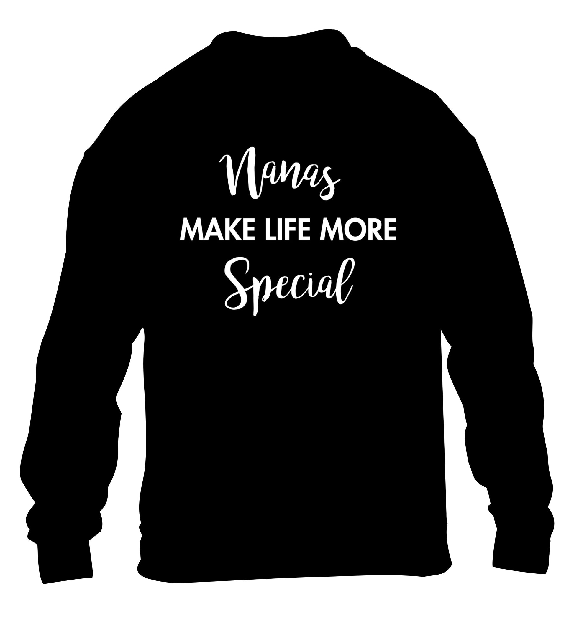 Nanas make life more special children's black sweater 12-14 Years