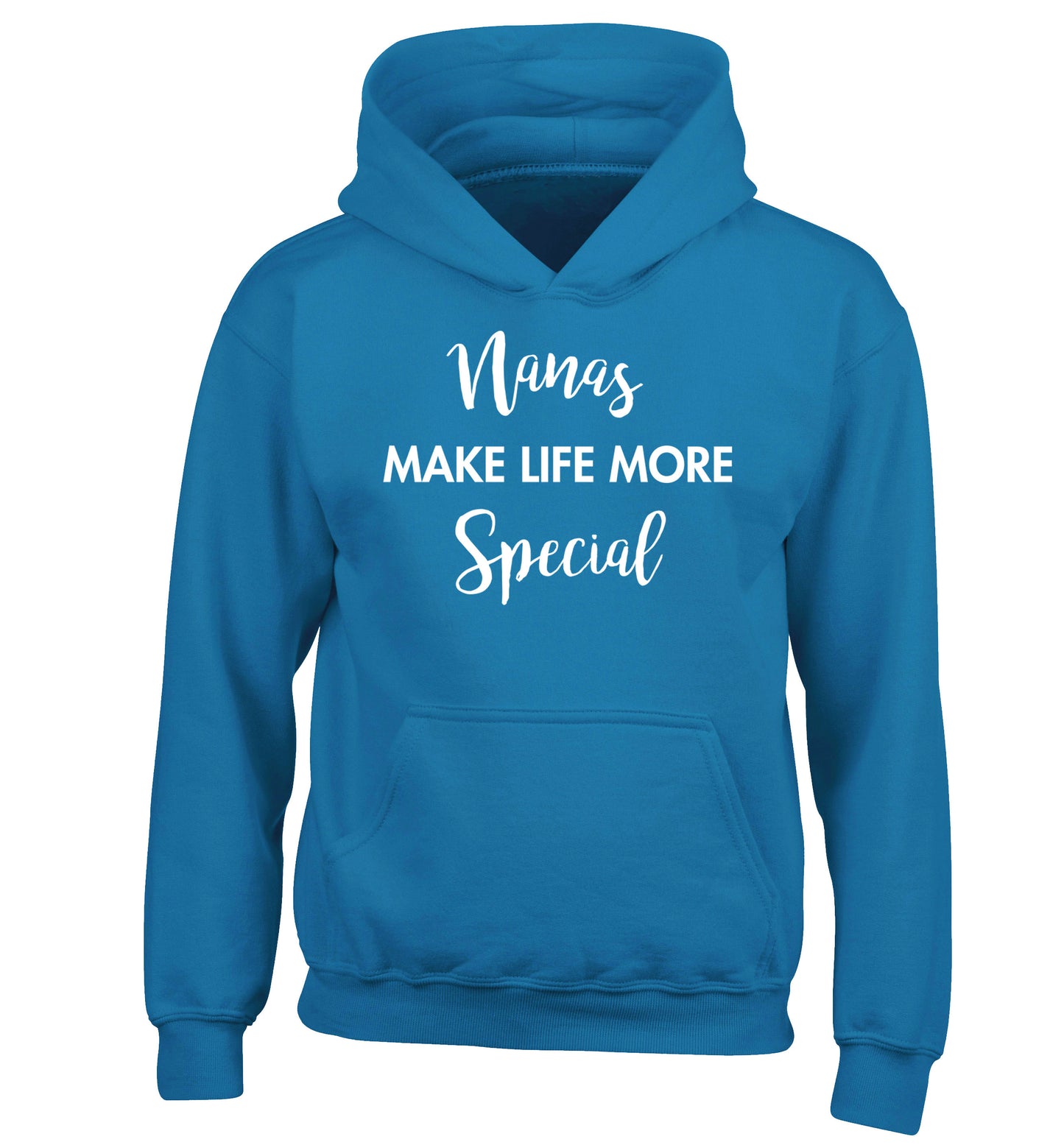Nanas make life more special children's blue hoodie 12-14 Years