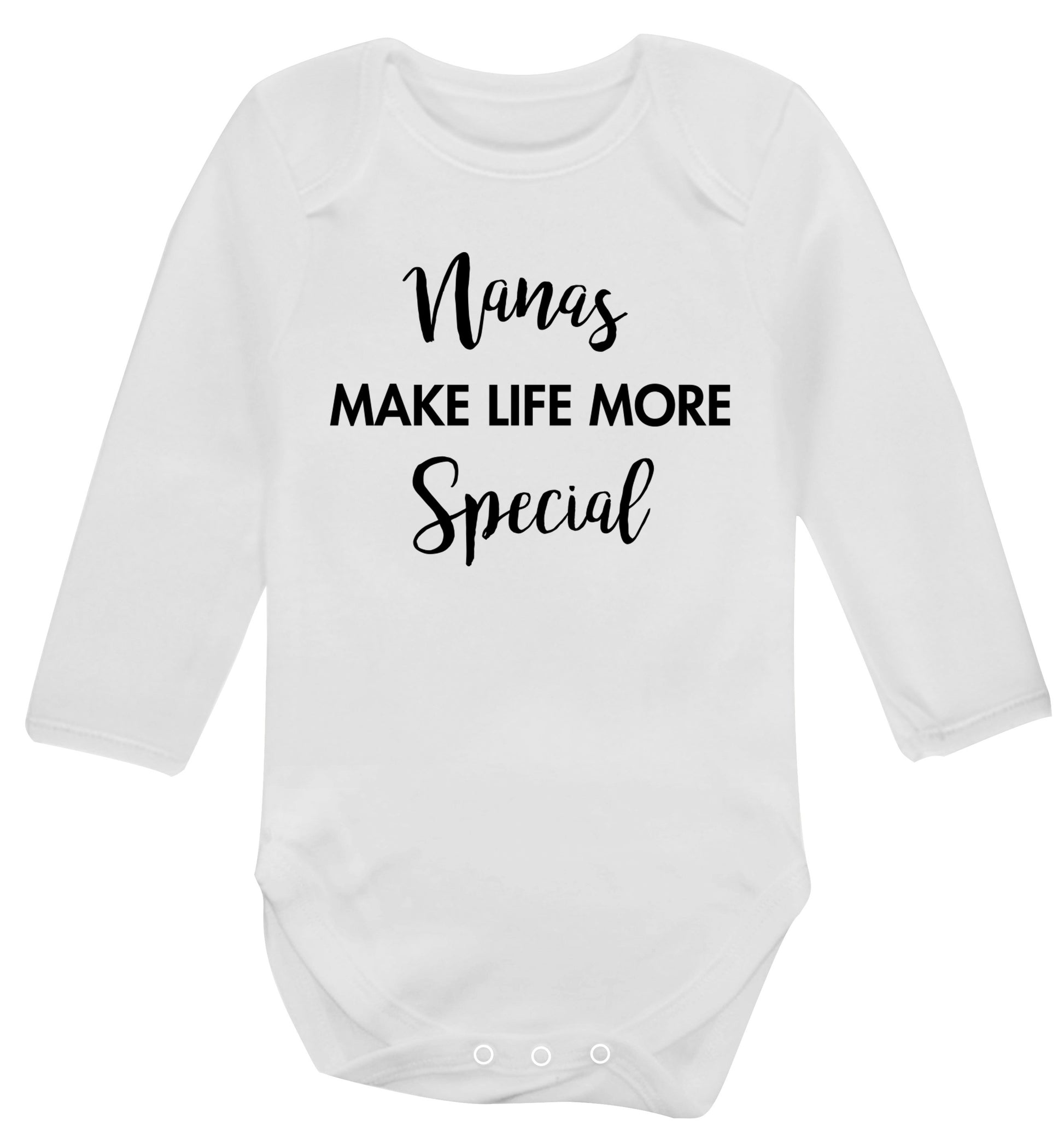 Nanas make life more special Baby Vest long sleeved white 6-12 months