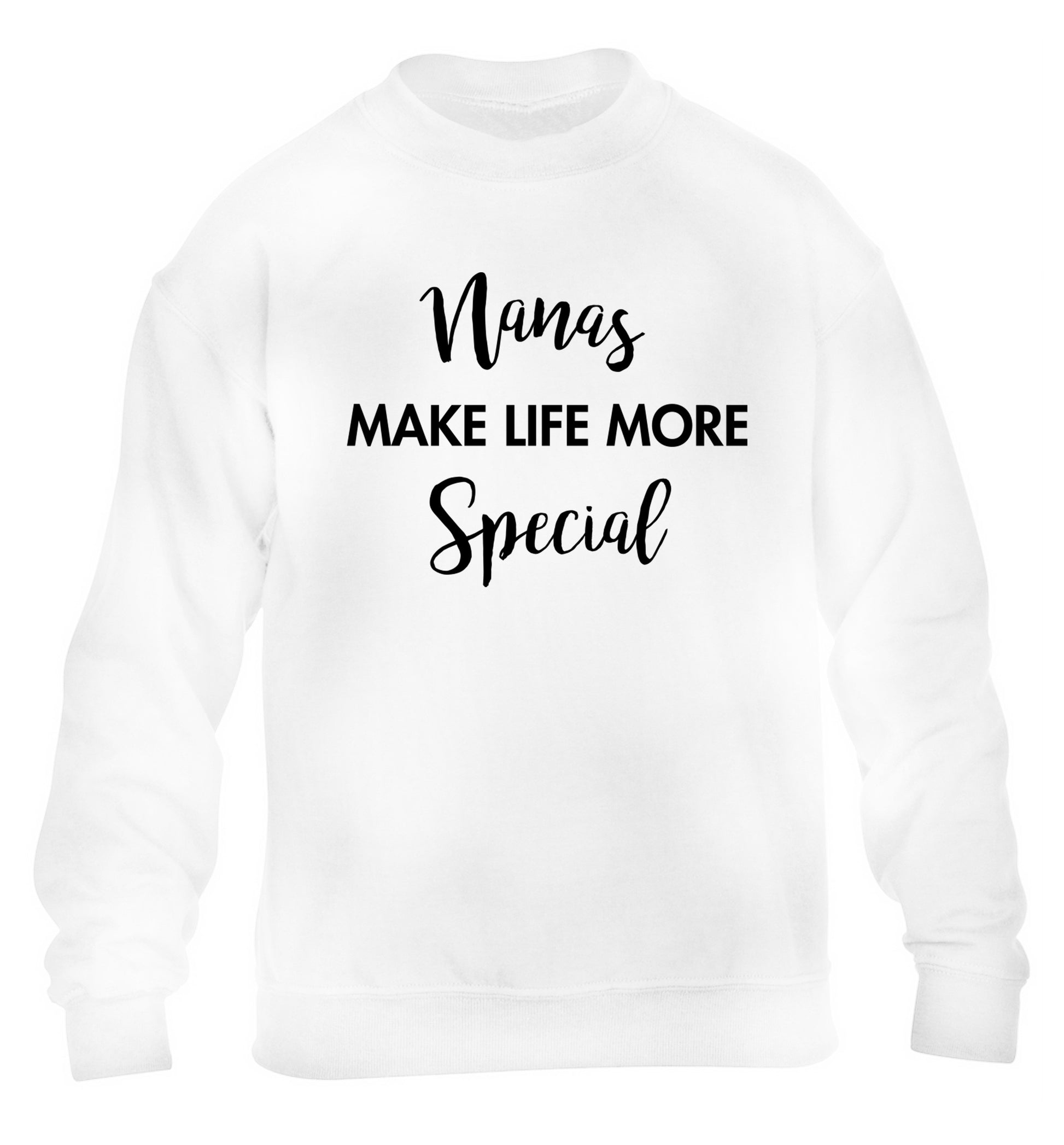 Nanas make life more special children's white sweater 12-14 Years