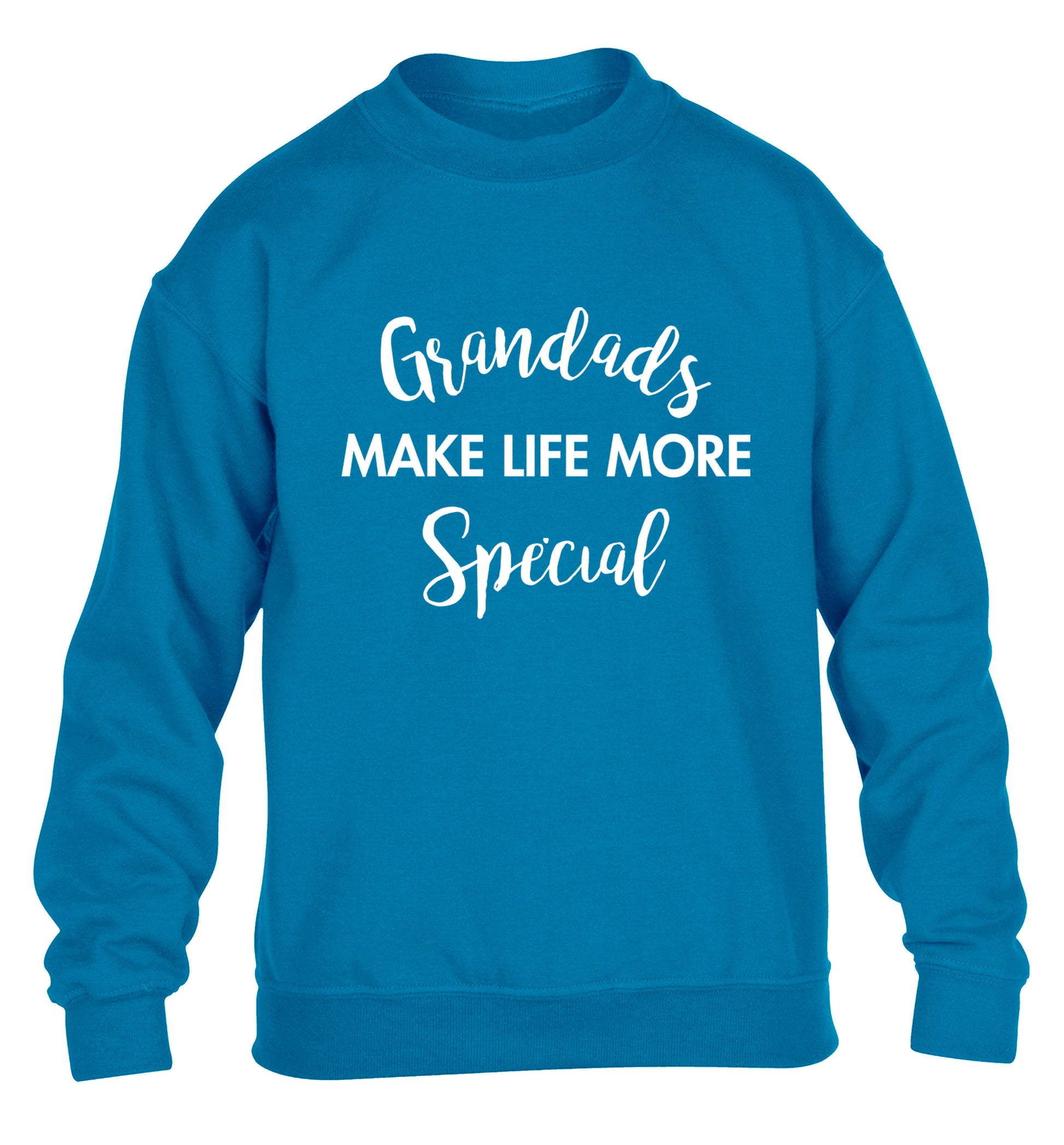 Grandads make life more special children's blue sweater 12-14 Years