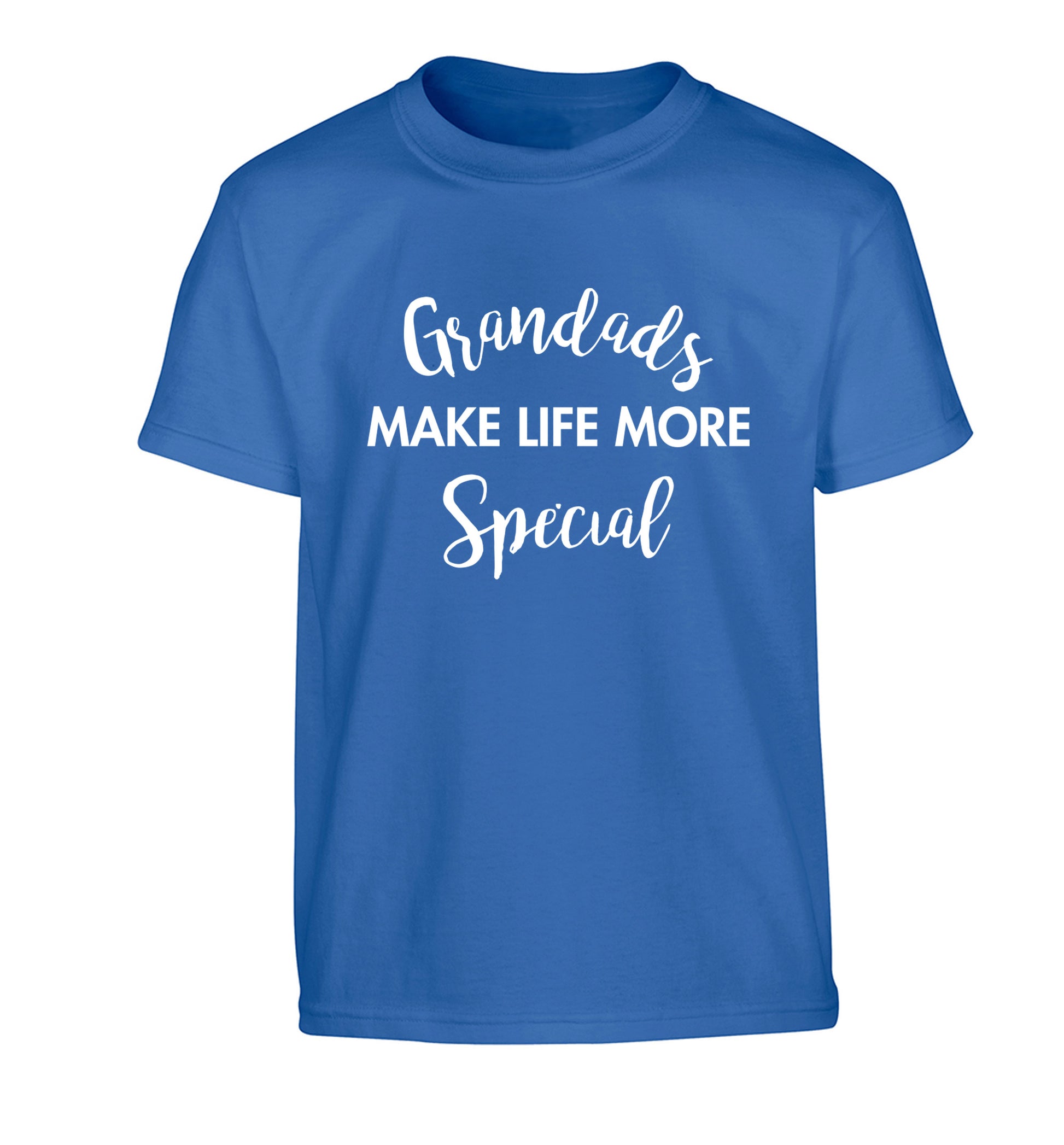 Grandads make life more special Children's blue Tshirt 12-14 Years