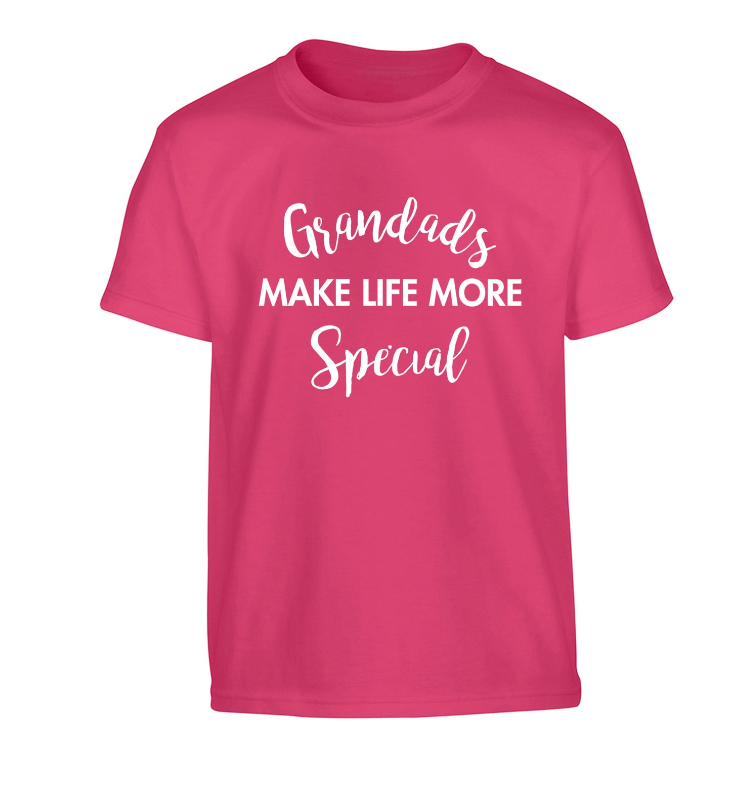 Grandads make life more special Children's pink Tshirt 12-14 Years