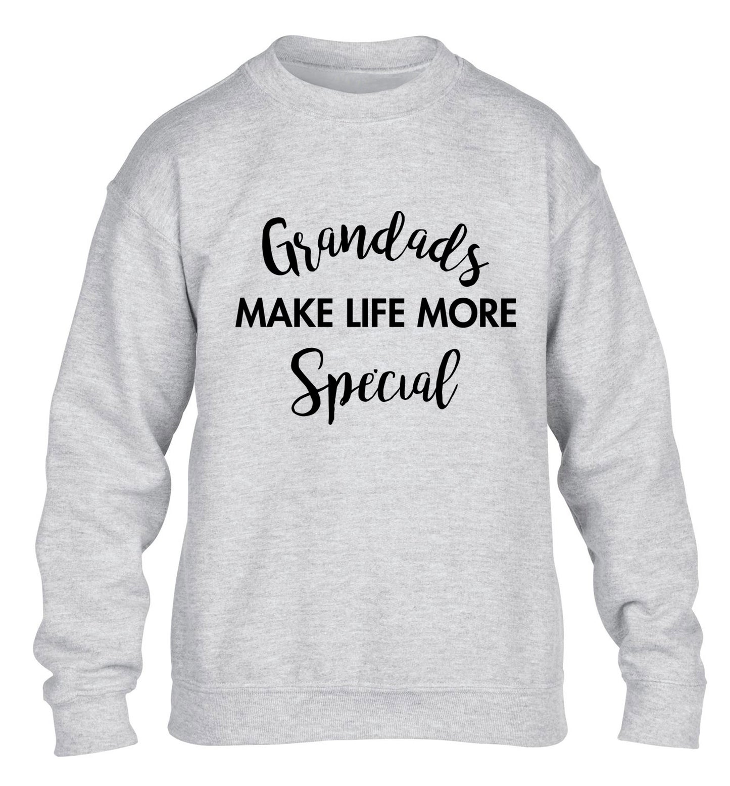 Grandads make life more special children's grey sweater 12-14 Years