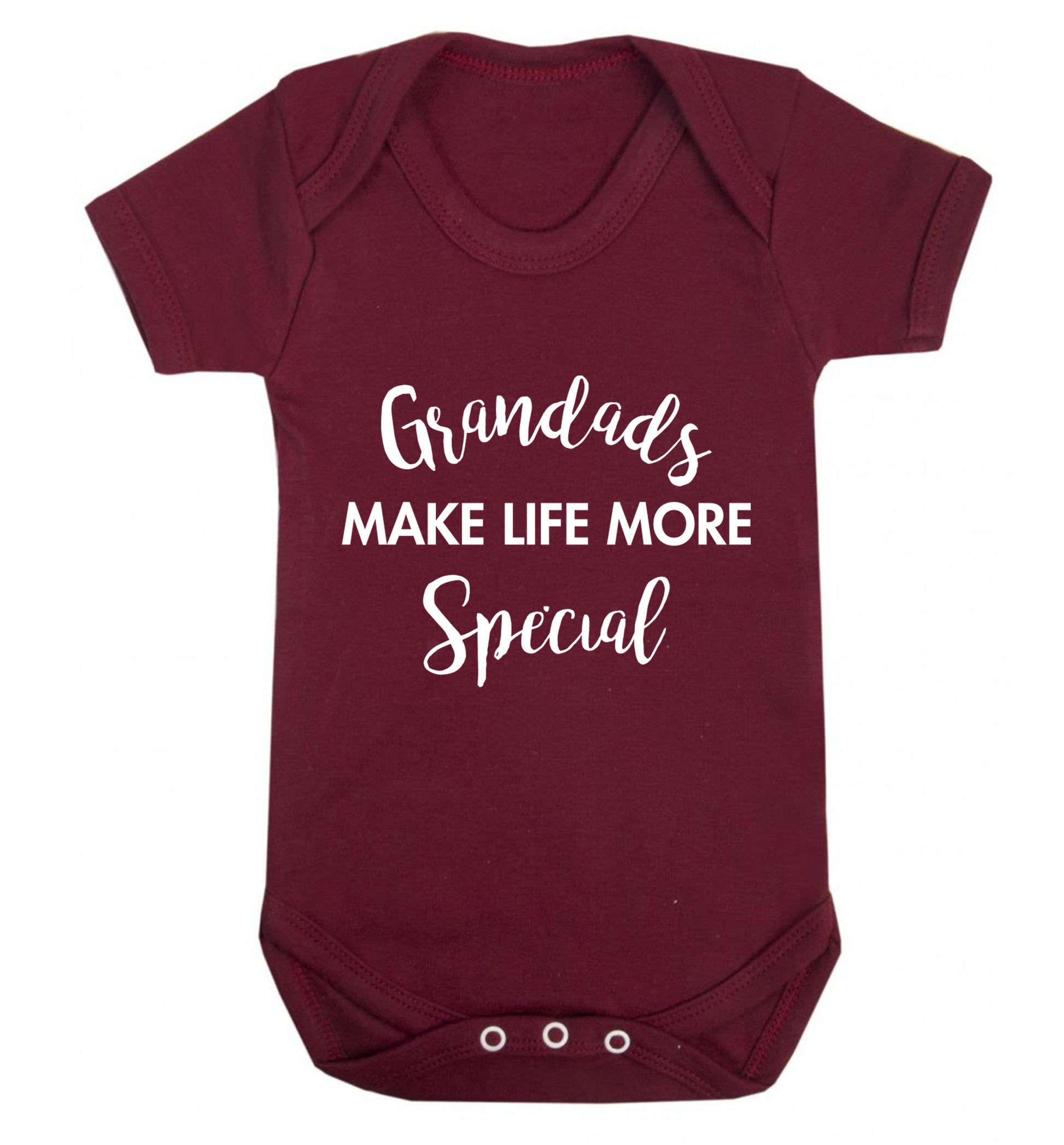 Grandads make life more special Baby Vest maroon 18-24 months