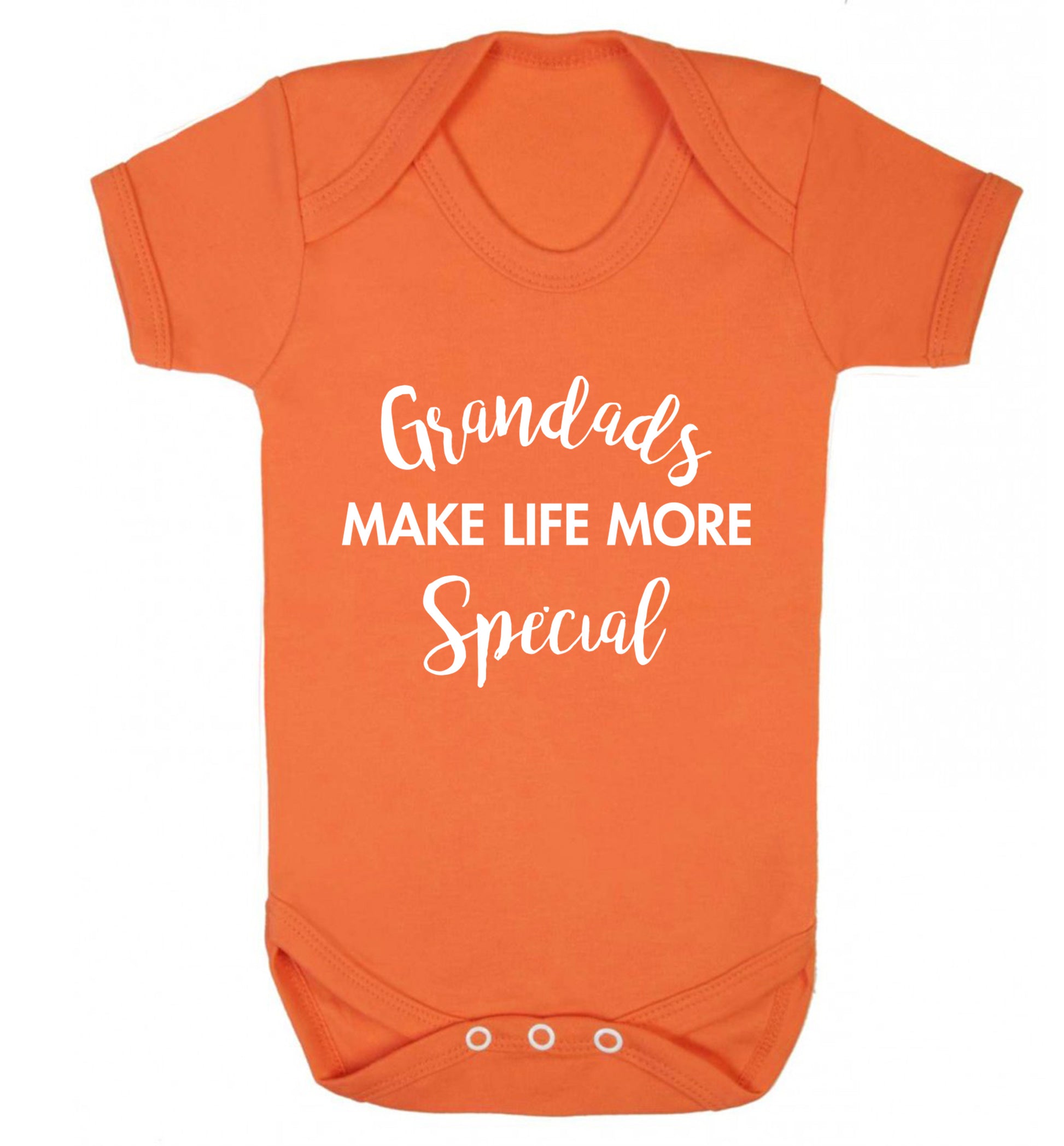 Grandads make life more special Baby Vest orange 18-24 months