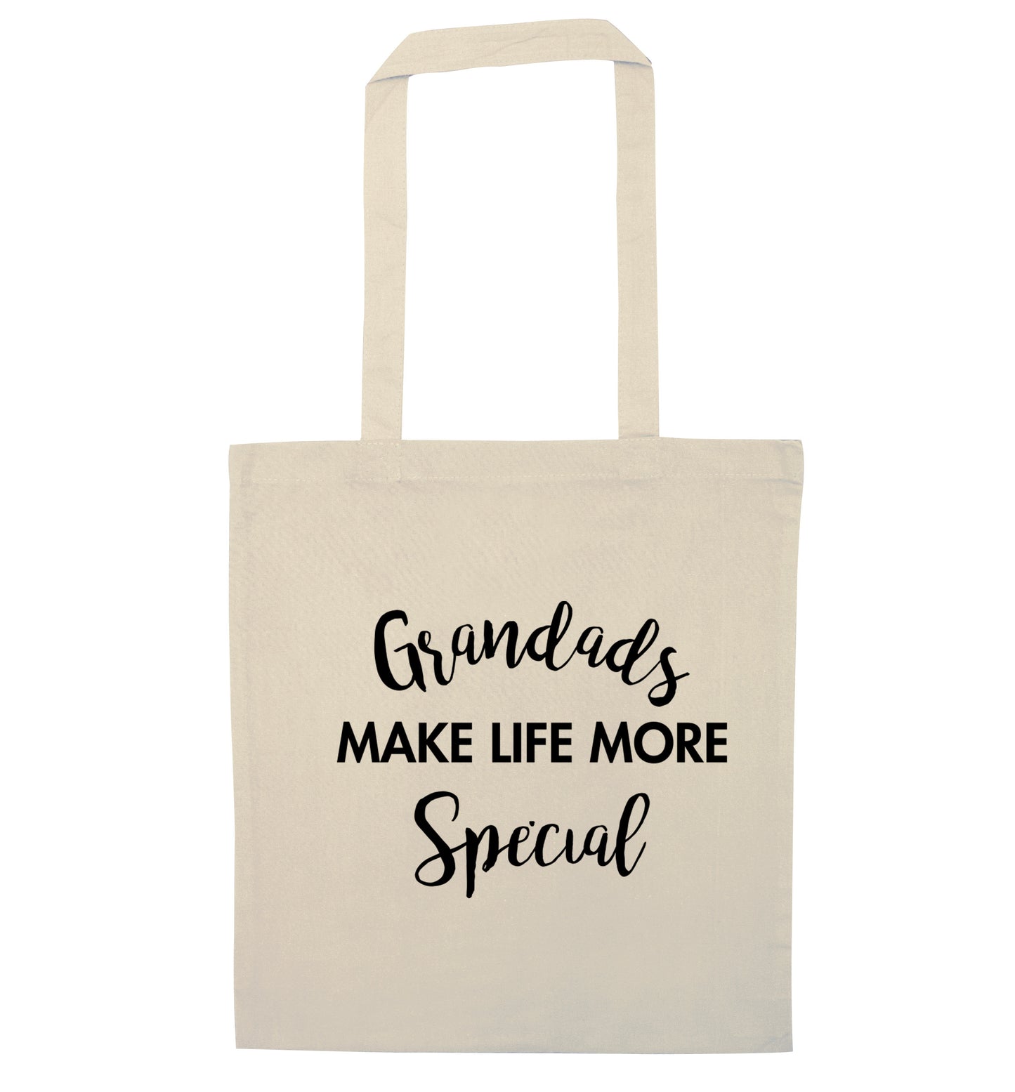 Grandads make life more special natural tote bag