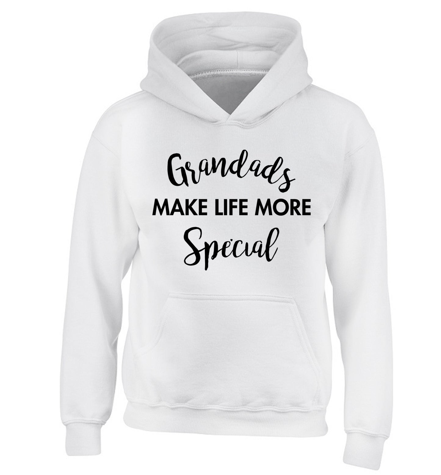 Grandads make life more special children's white hoodie 12-14 Years