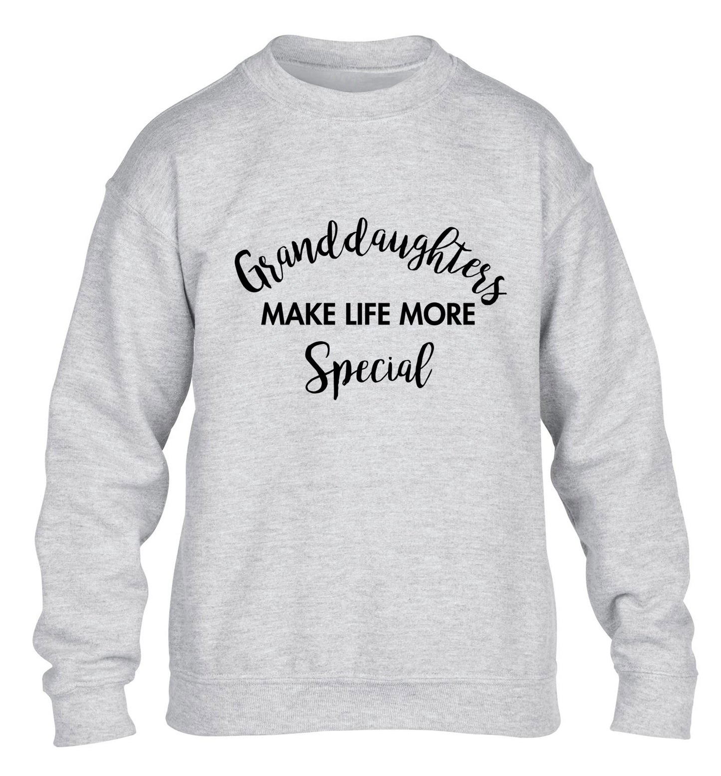 Granddaughters make life more special children's grey sweater 12-14 Years