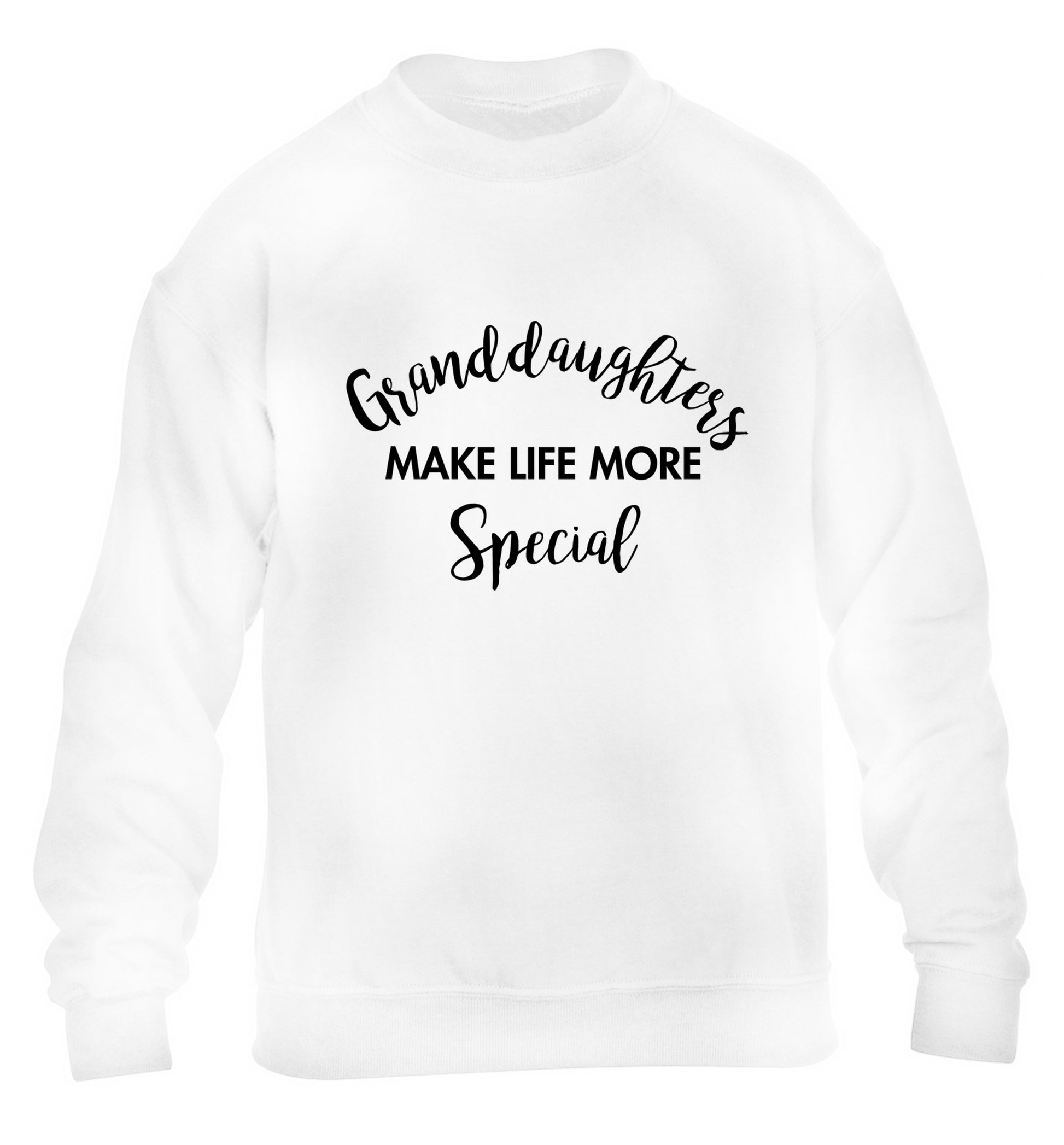 Granddaughters make life more special children's white sweater 12-14 Years