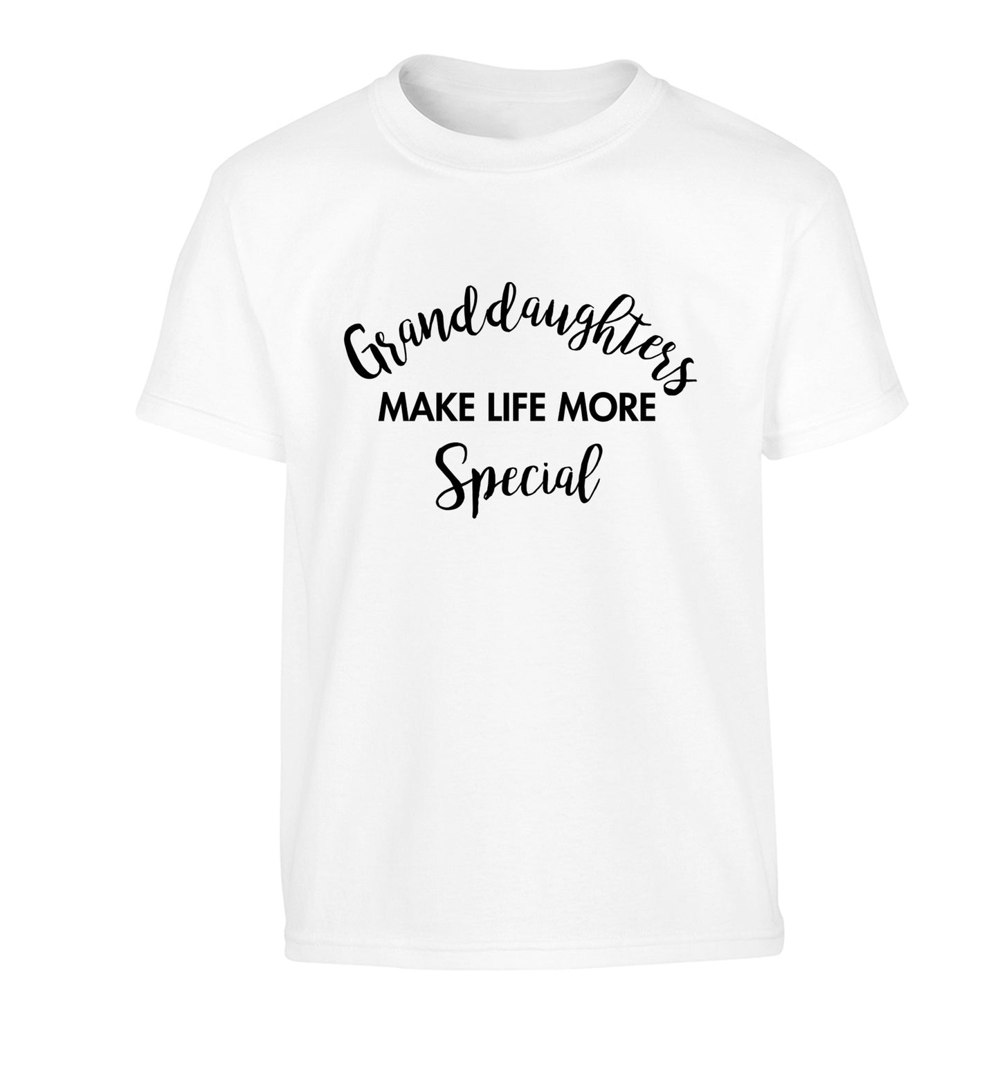 Granddaughters make life more special Children's white Tshirt 12-14 Years