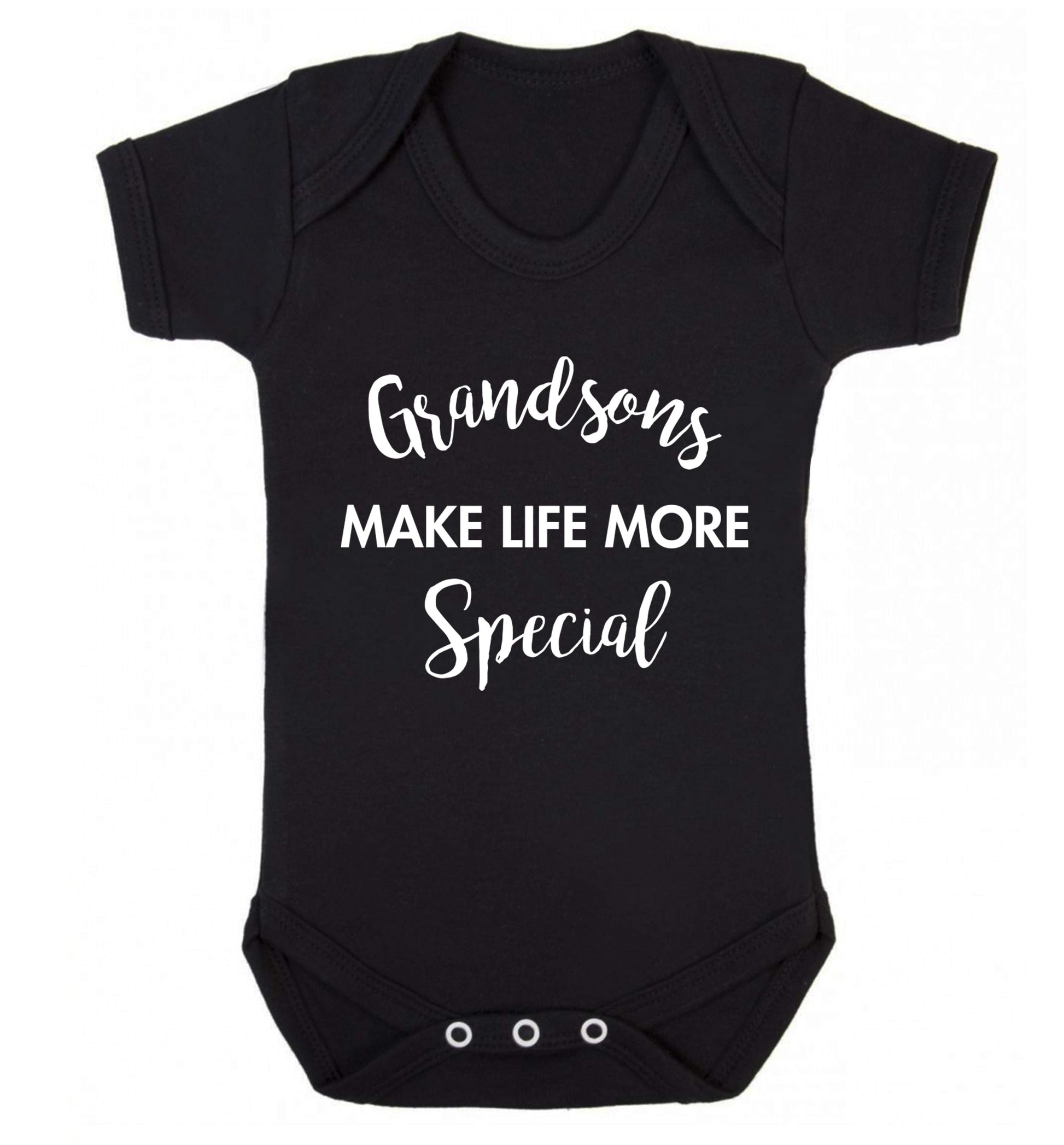 Grandsons make life more special Baby Vest black 18-24 months