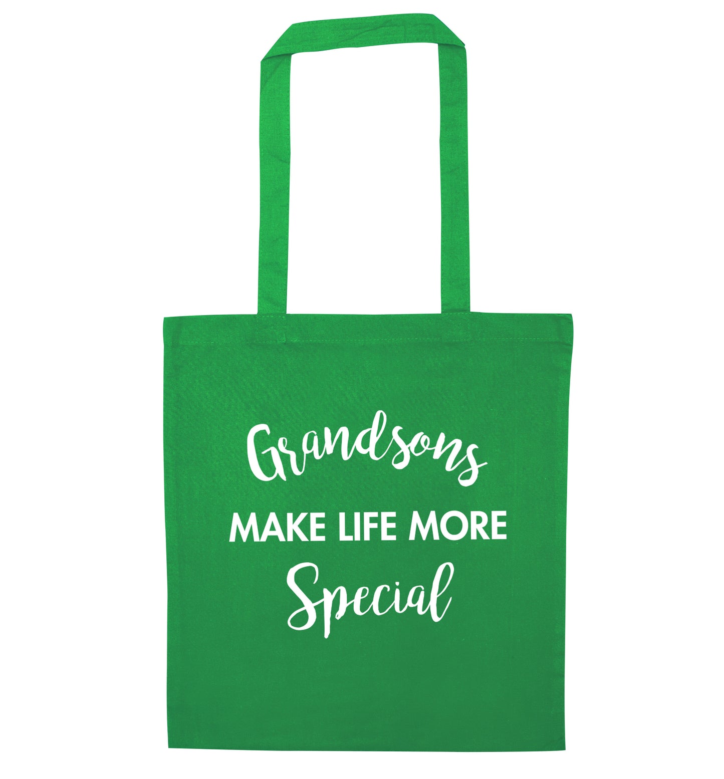 Grandsons make life more special green tote bag