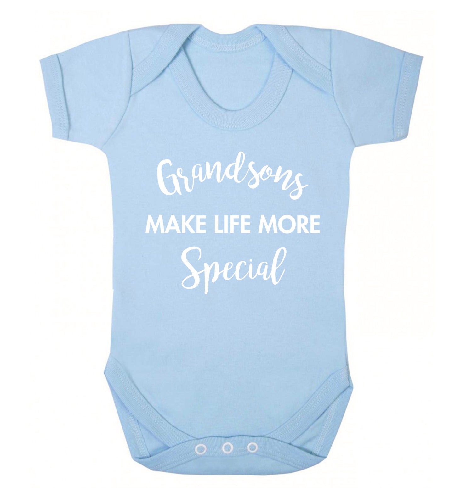 Grandsons make life more special Baby Vest pale blue 18-24 months