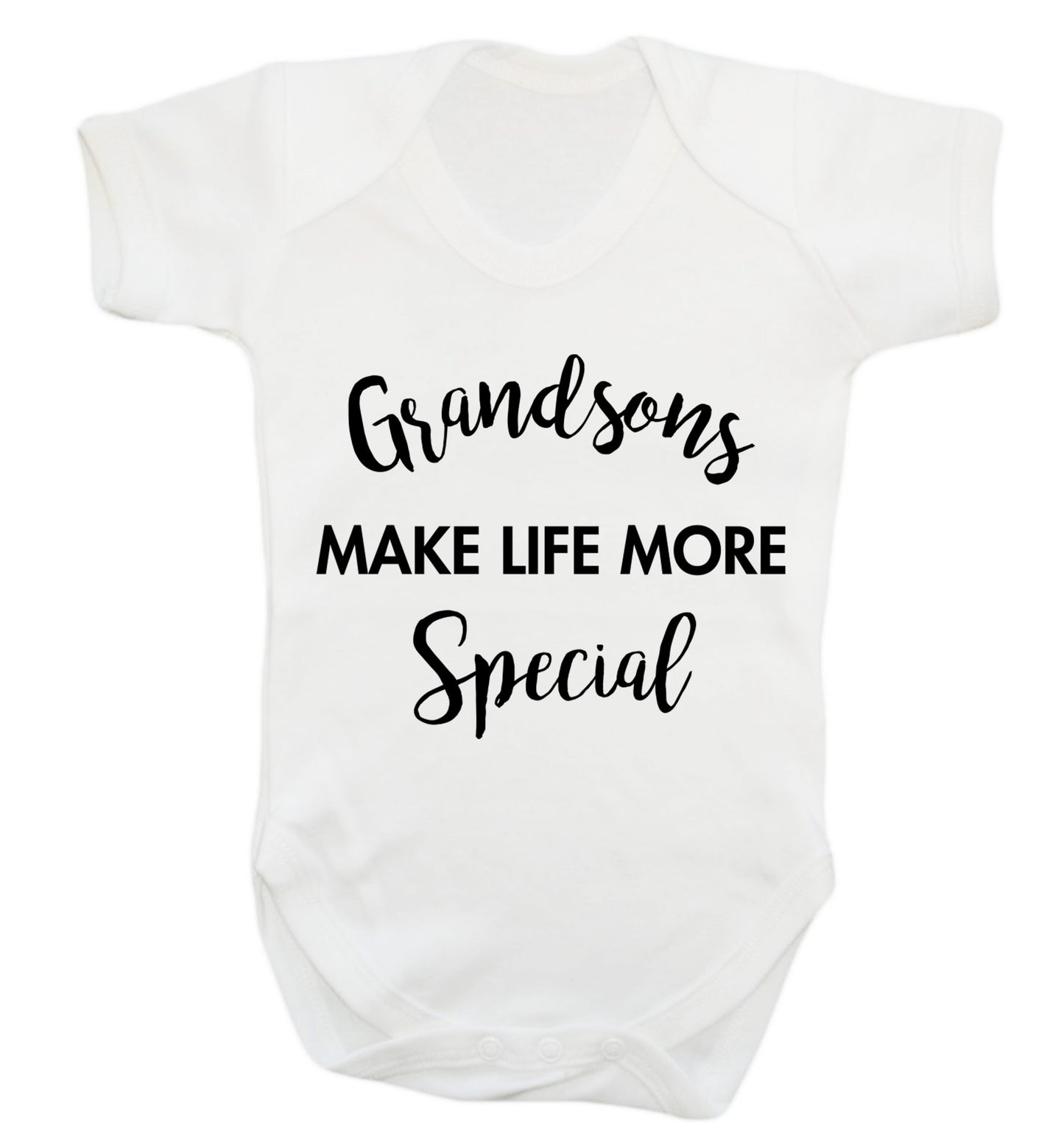 Grandsons make life more special Baby Vest white 18-24 months