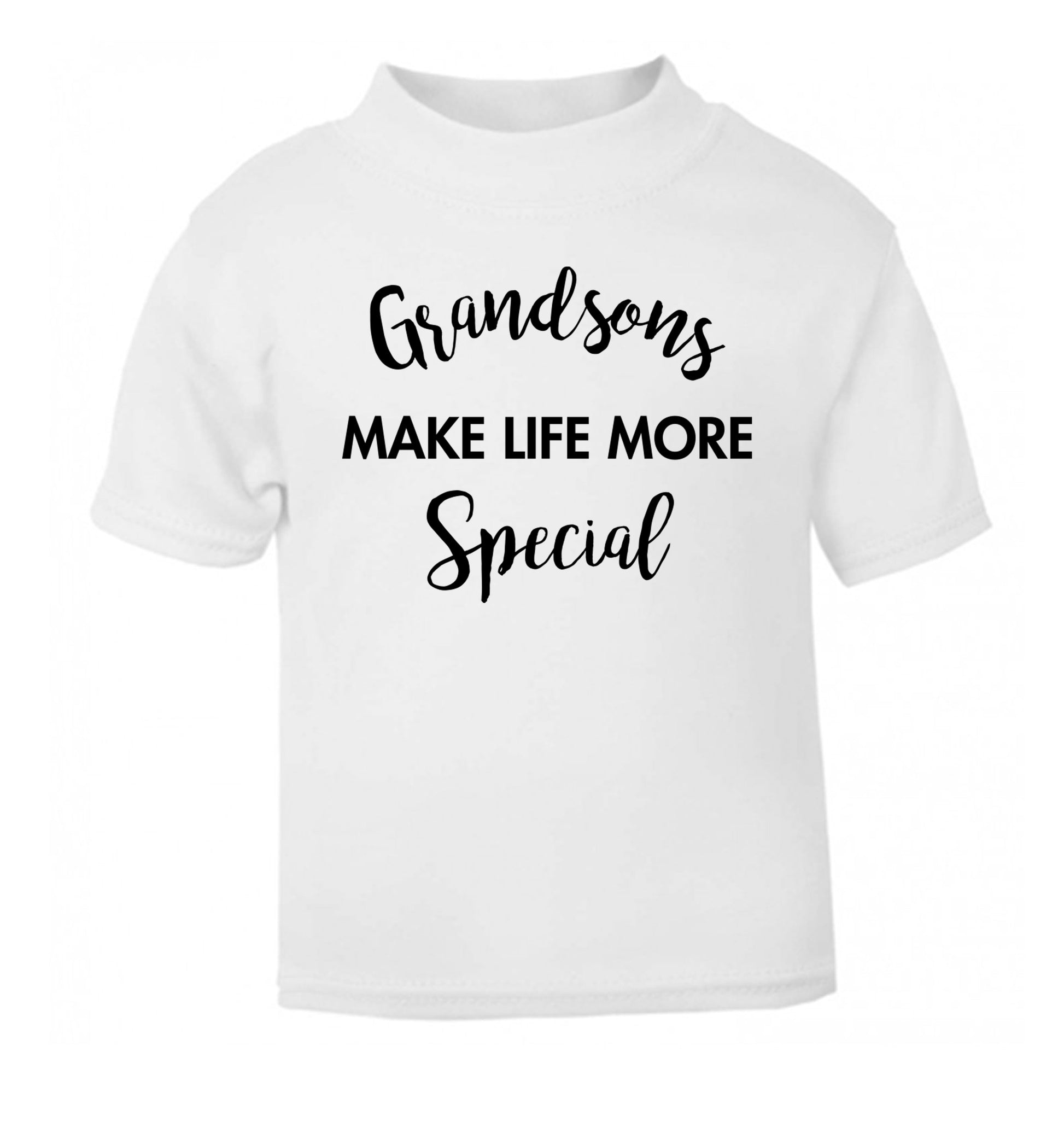 Grandsons make life more special white Baby Toddler Tshirt 2 Years