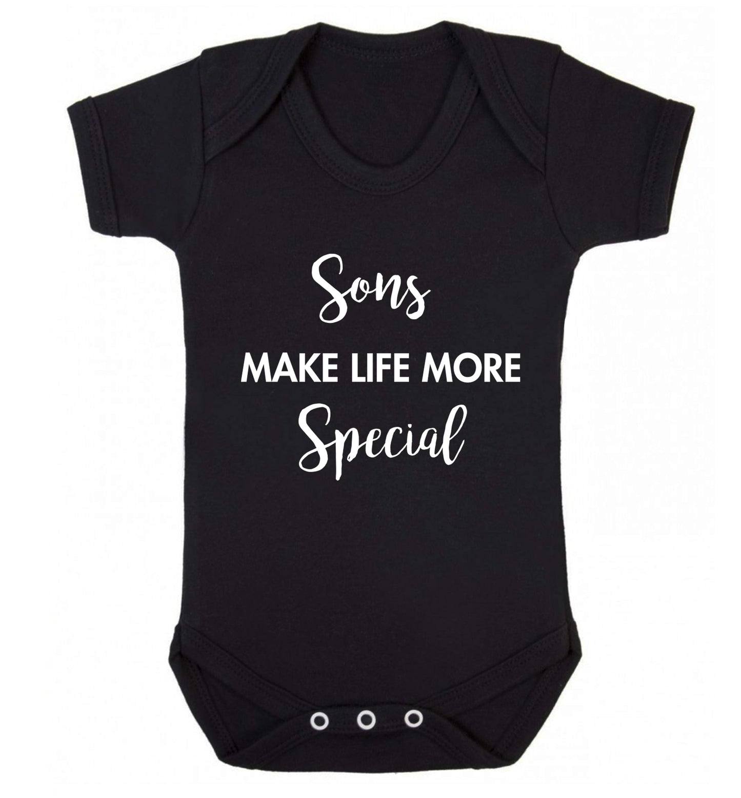 Sons make life more special Baby Vest black 18-24 months