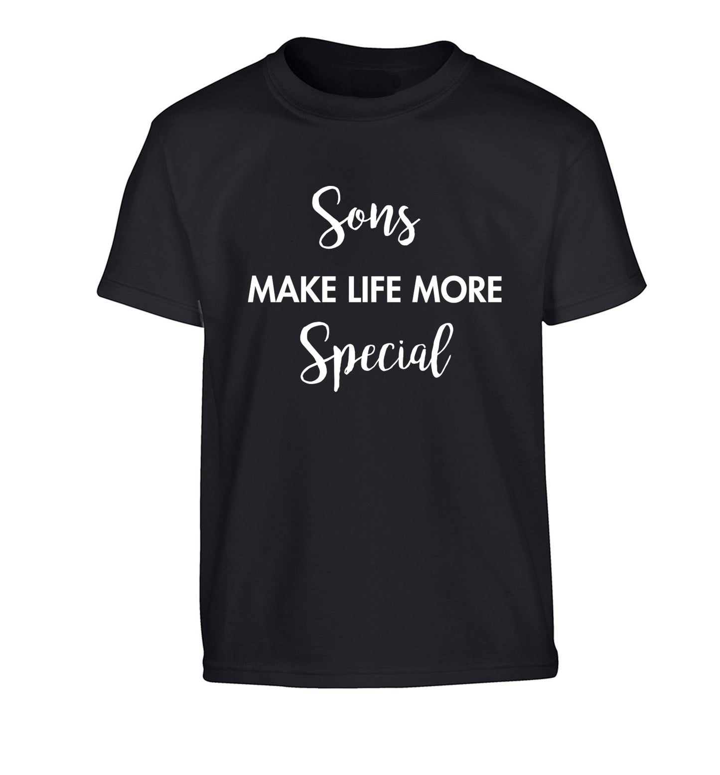 Daughters make life more special Children's black Tshirt 12-14 Years