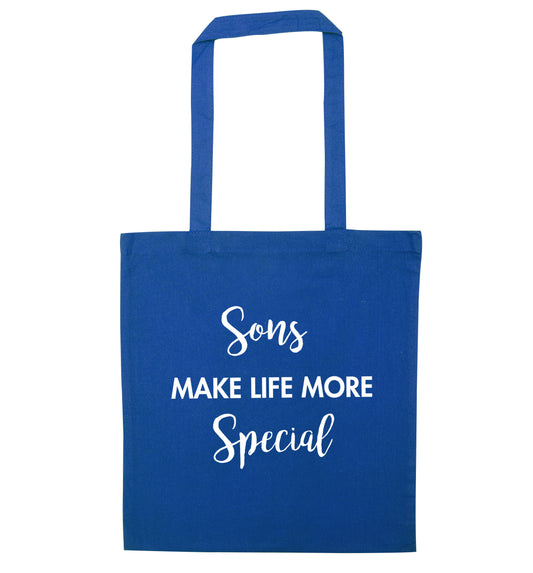 Daughters make life more special blue tote bag