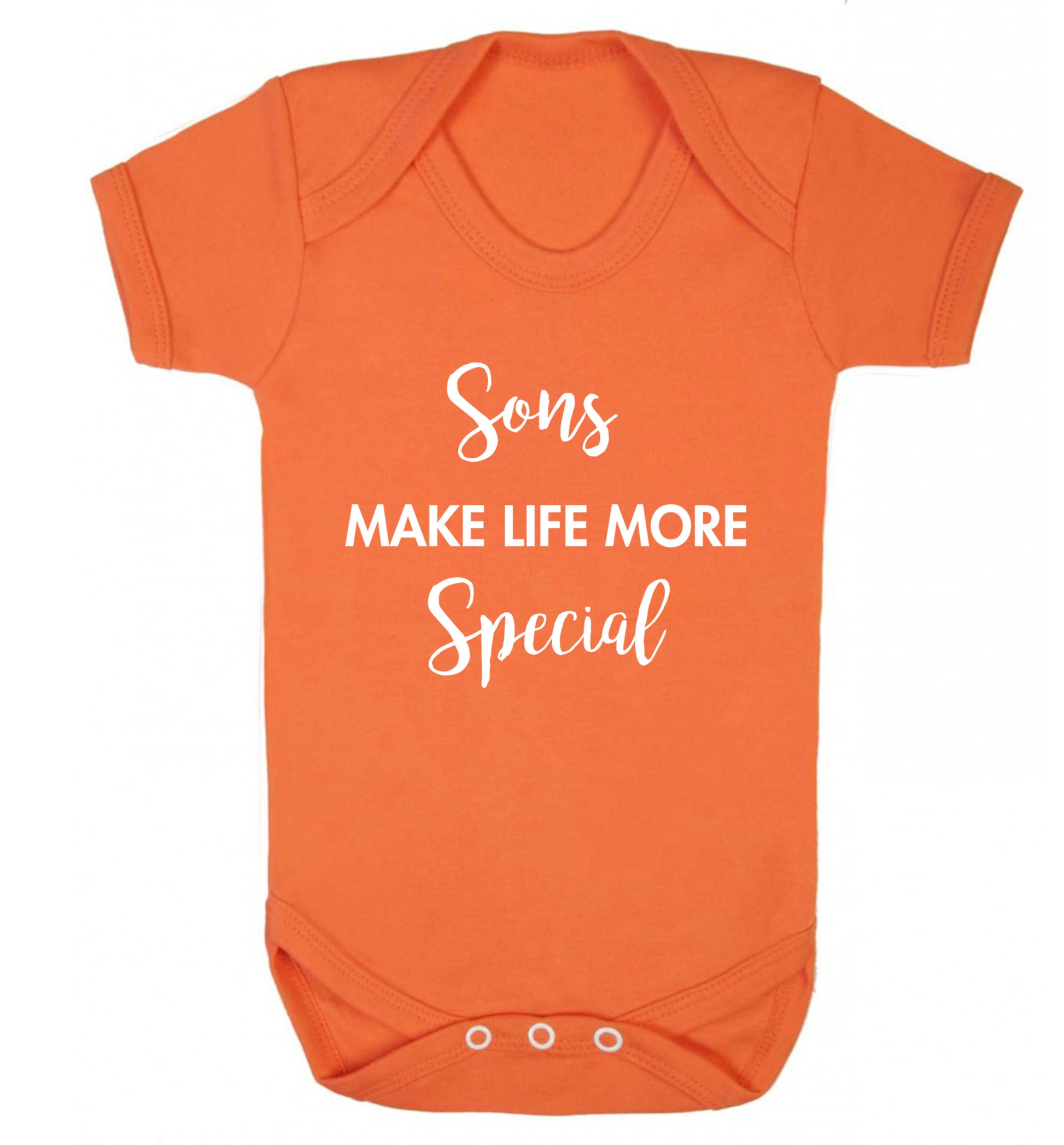 Daughters make life more special Baby Vest orange 18-24 months