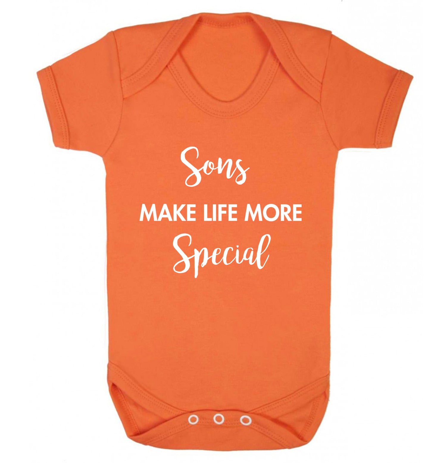 Sons make life more special Baby Vest orange 18-24 months