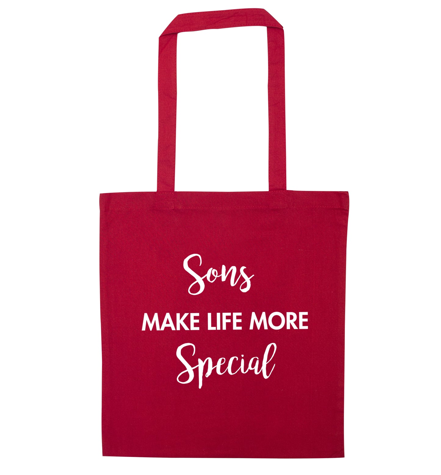 Daughters make life more special red tote bag