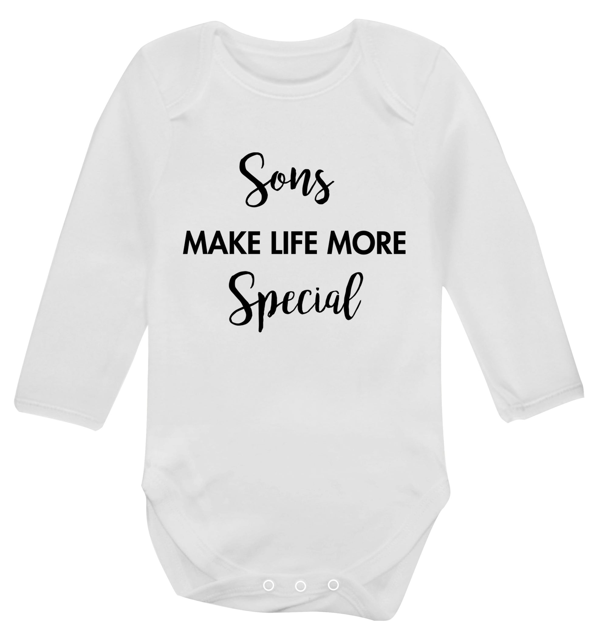 Daughters make life more special Baby Vest long sleeved white 6-12 months