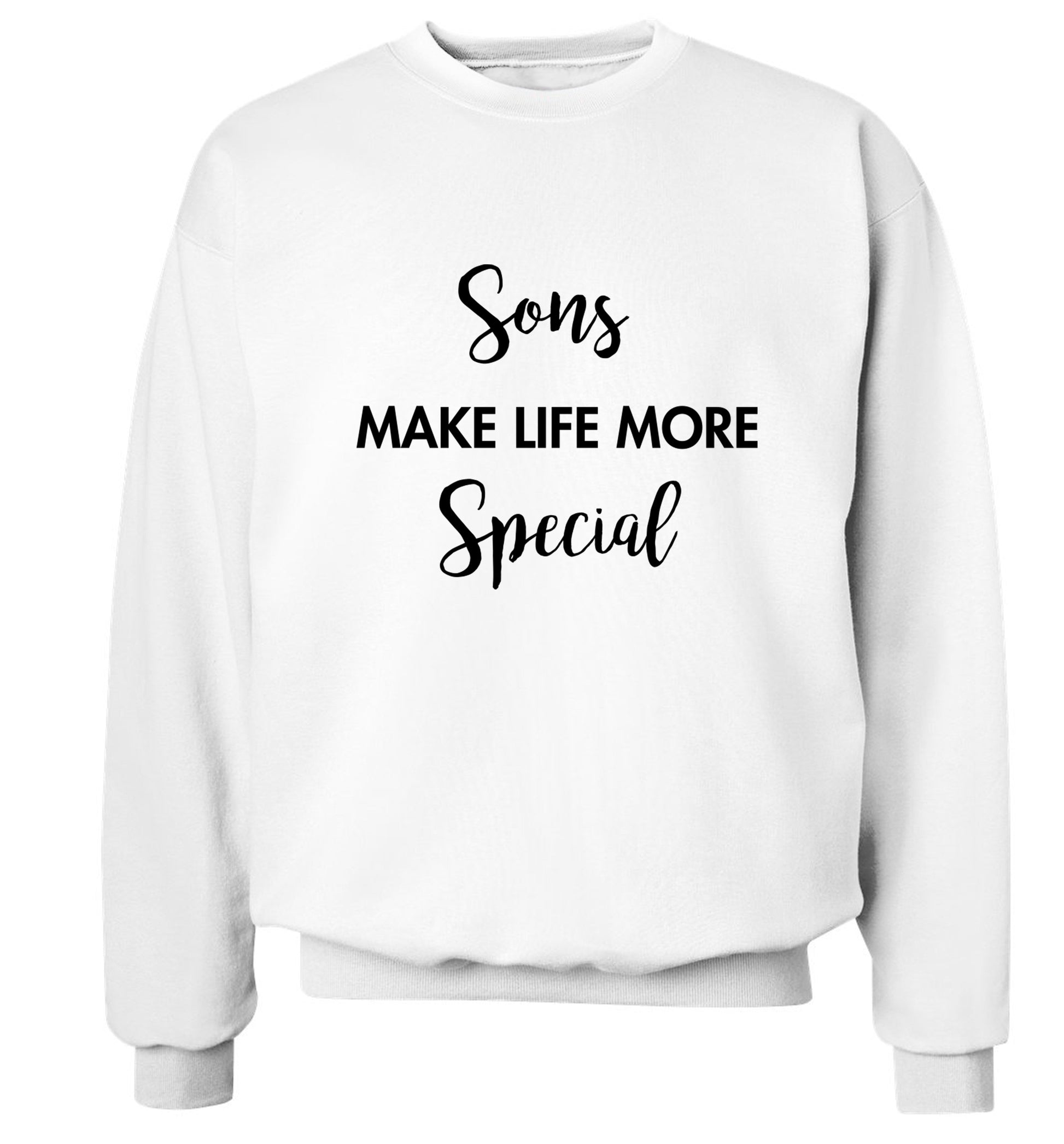 Sons make life more special Adult's unisex white Sweater 2XL