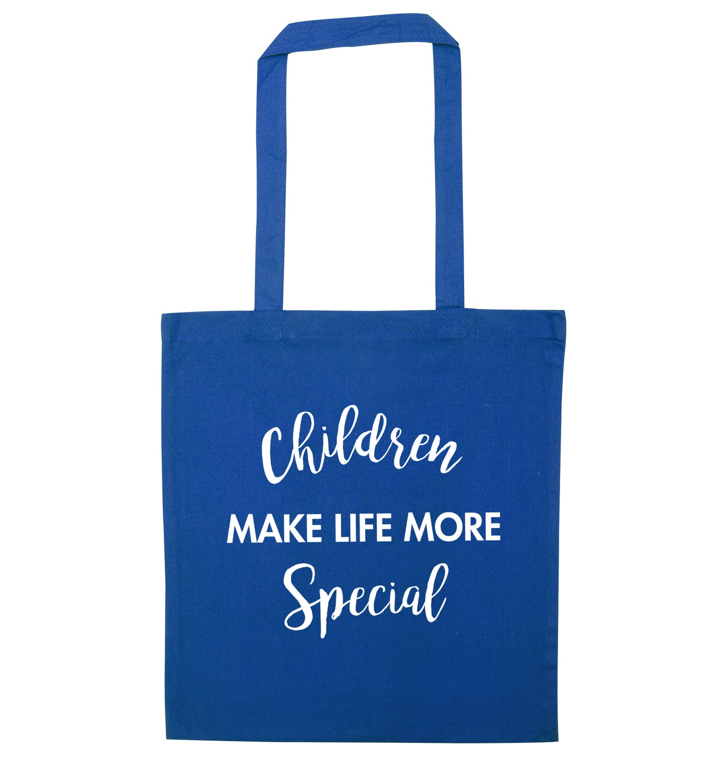 Children make life more special blue tote bag
