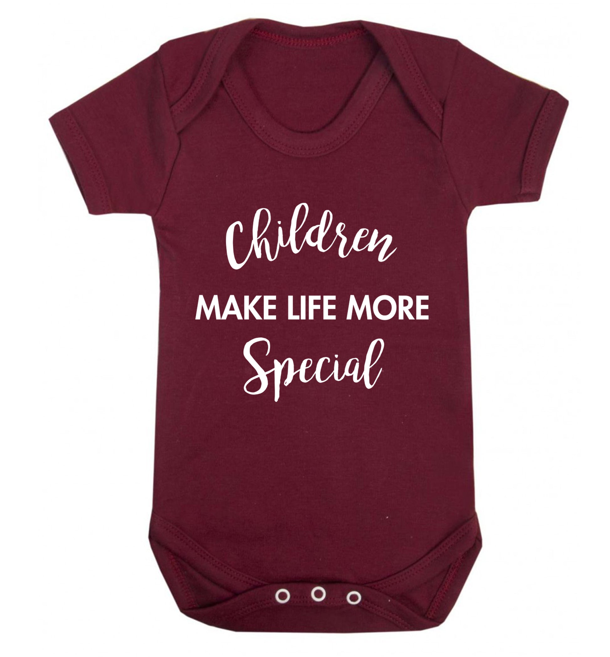 Children make life more special Baby Vest maroon 18-24 months