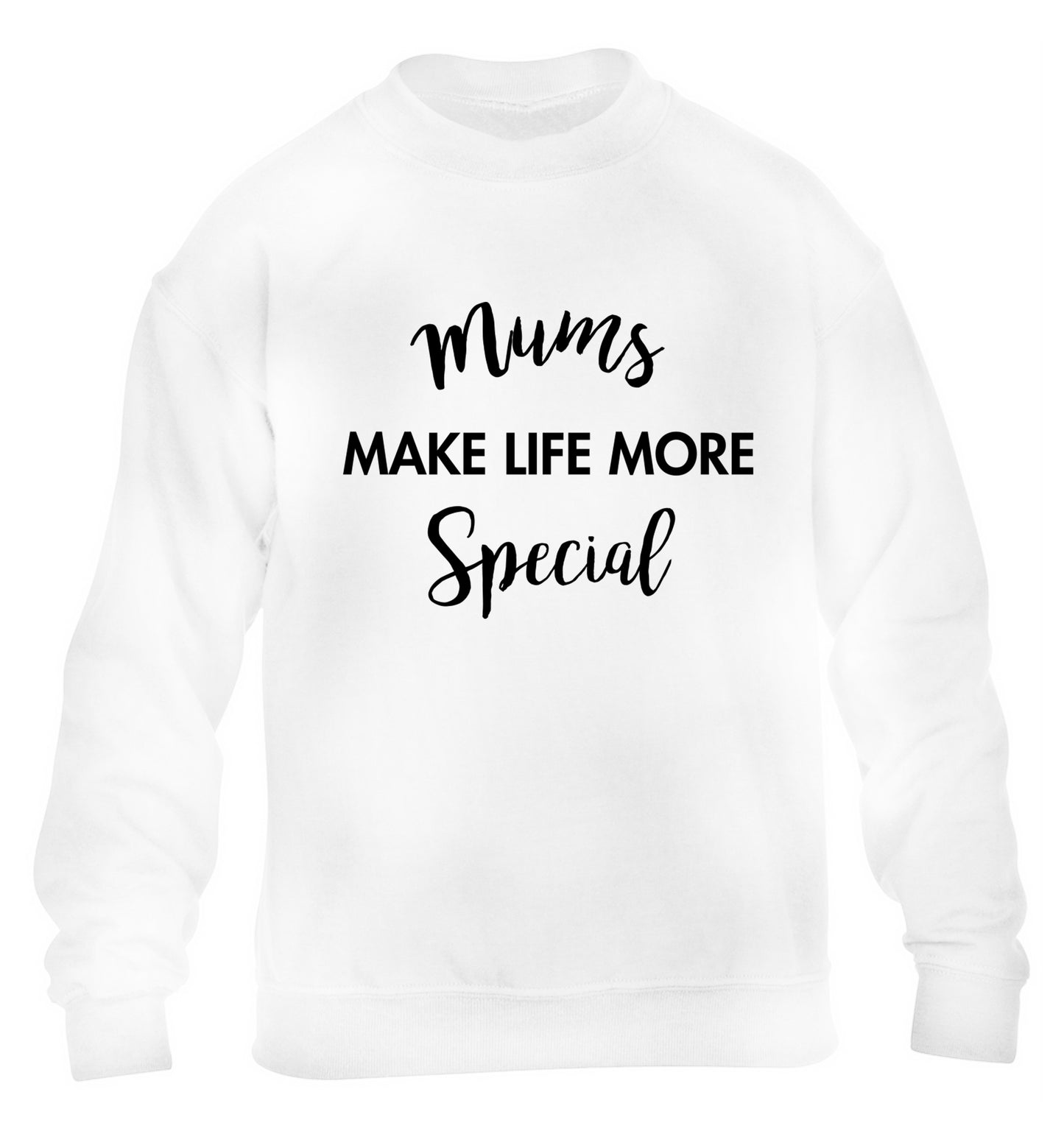 Mum's make life more special children's white sweater 12-13 Years